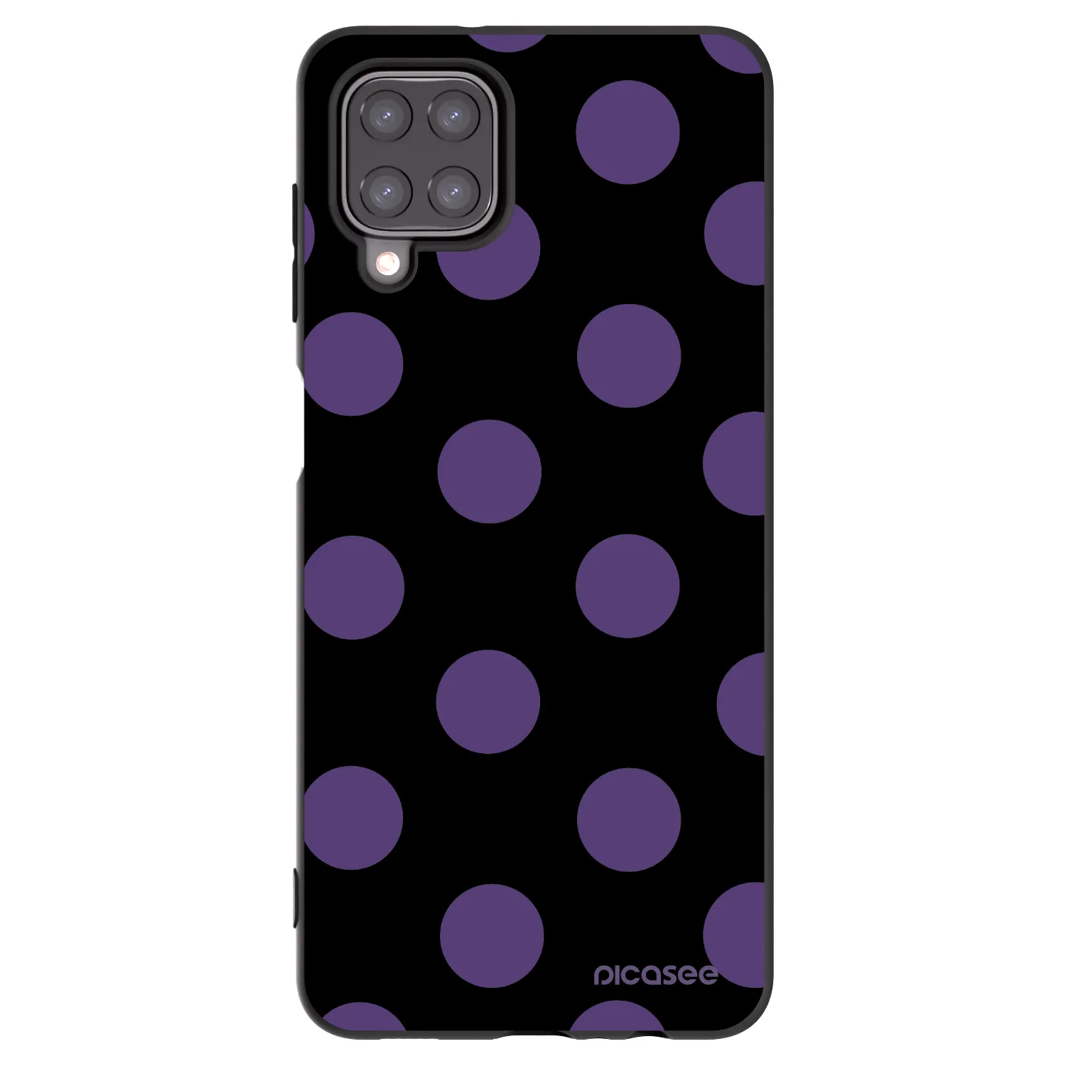 Picasee Samsung Galaxy A12 A125F Hülle - Schwarzes Silikon - Big flickers