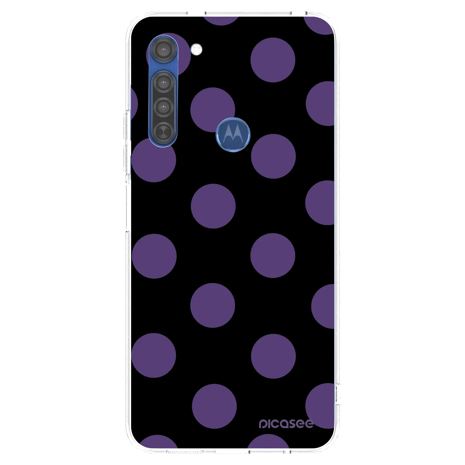 Picasee Motorola Moto G8 Hülle - Transparentes Silikon - Big flickers