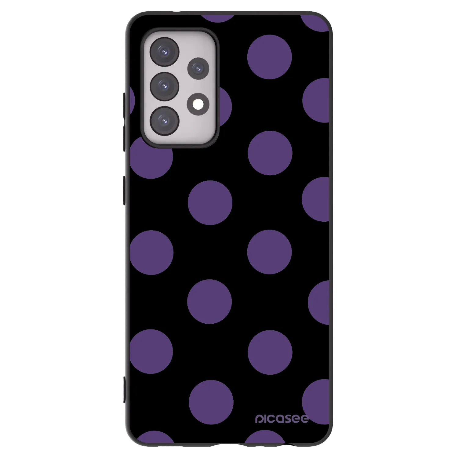 Picasee Samsung Galaxy A52 5G A525F Hülle - Schwarzes Silikon - Big flickers