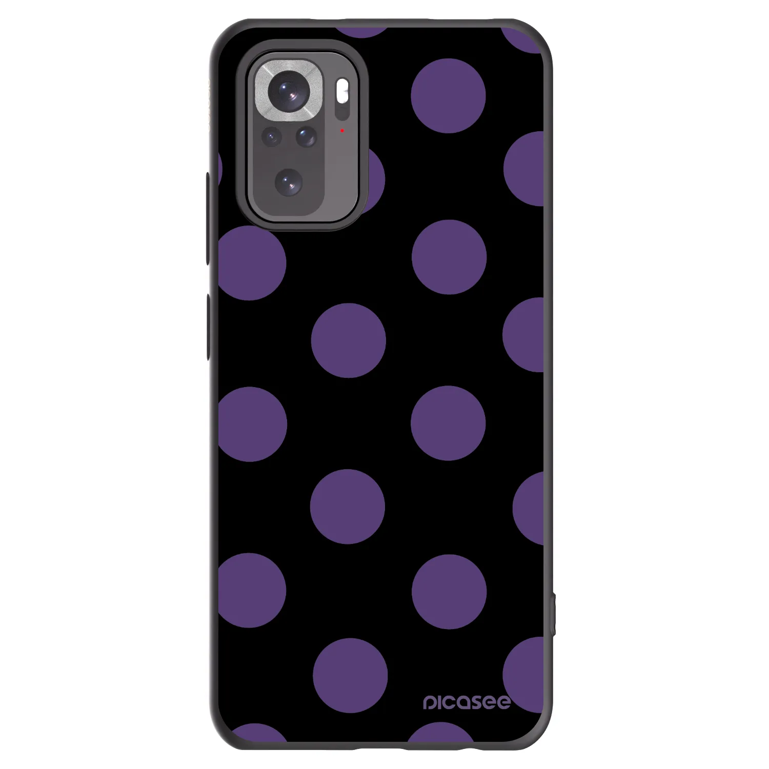 Picasee Xiaomi Redmi Note 10S Hülle - Schwarzes Silikon - Big flickers