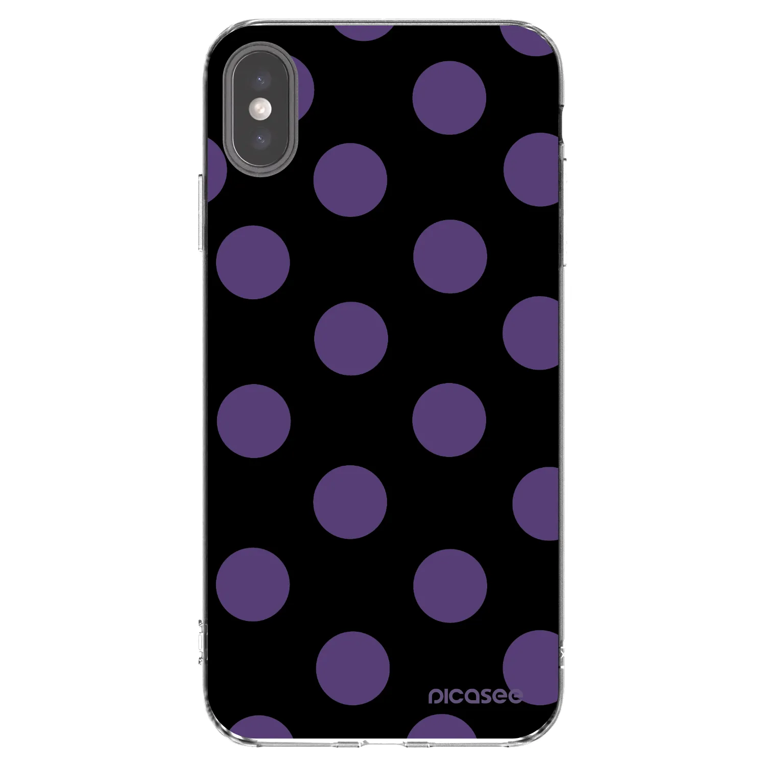 Picasee Apple iPhone XS Max Hülle - Transparentes Silikon - Big flickers