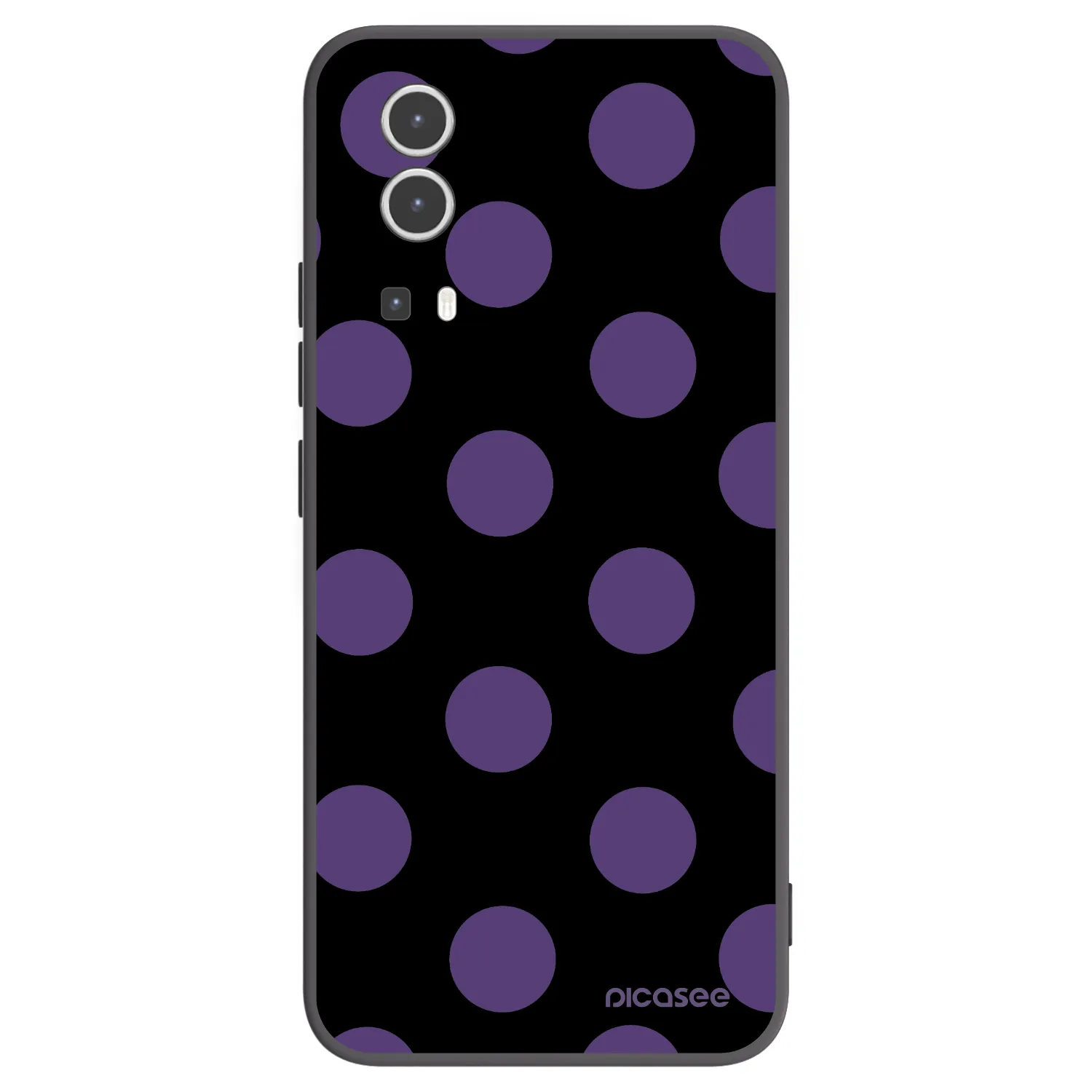 Picasee Vivo Y72 5G Hülle - Schwarzes Silikon - Big flickers