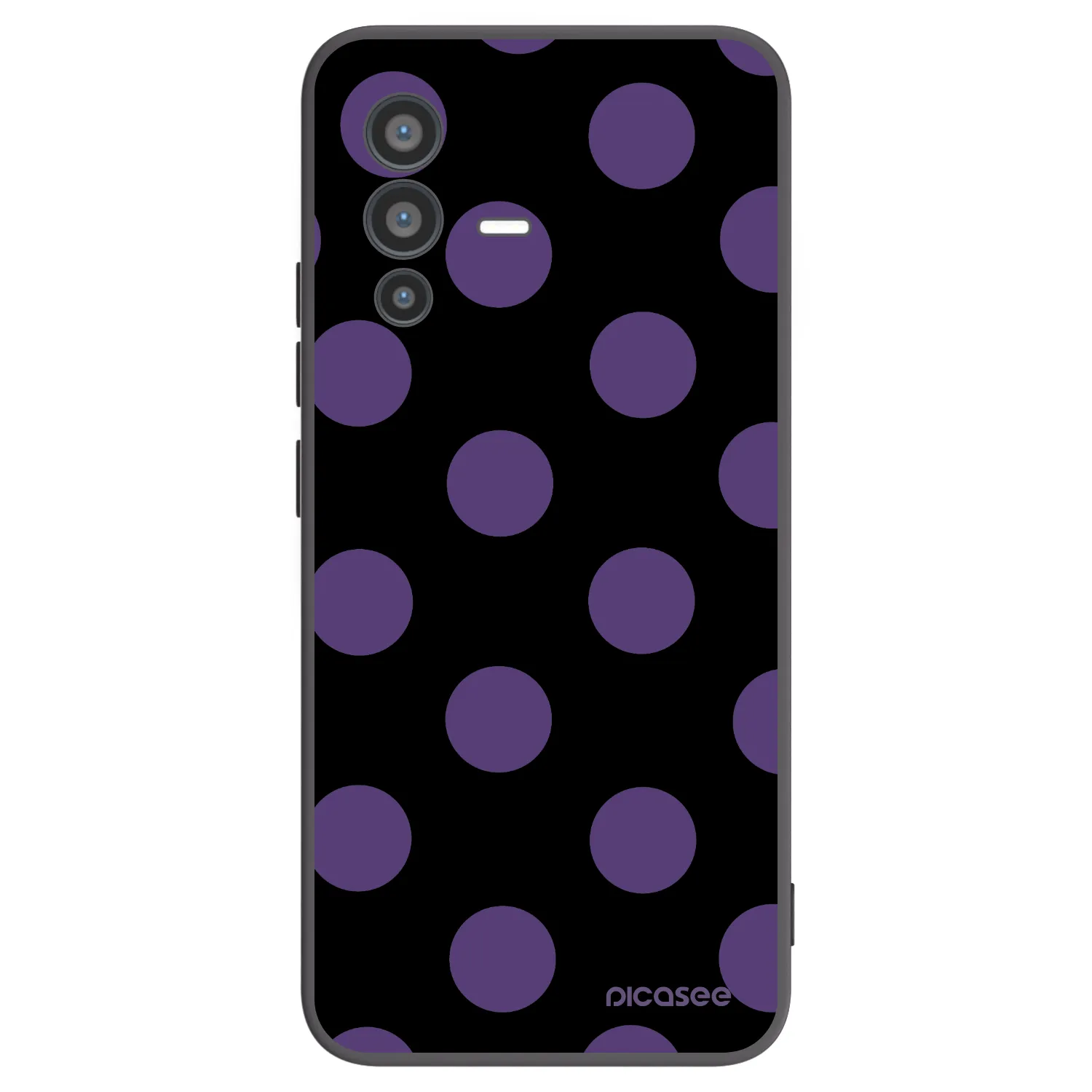 Picasee Vivo V23 5G Hülle - Schwarzes Silikon - Big flickers