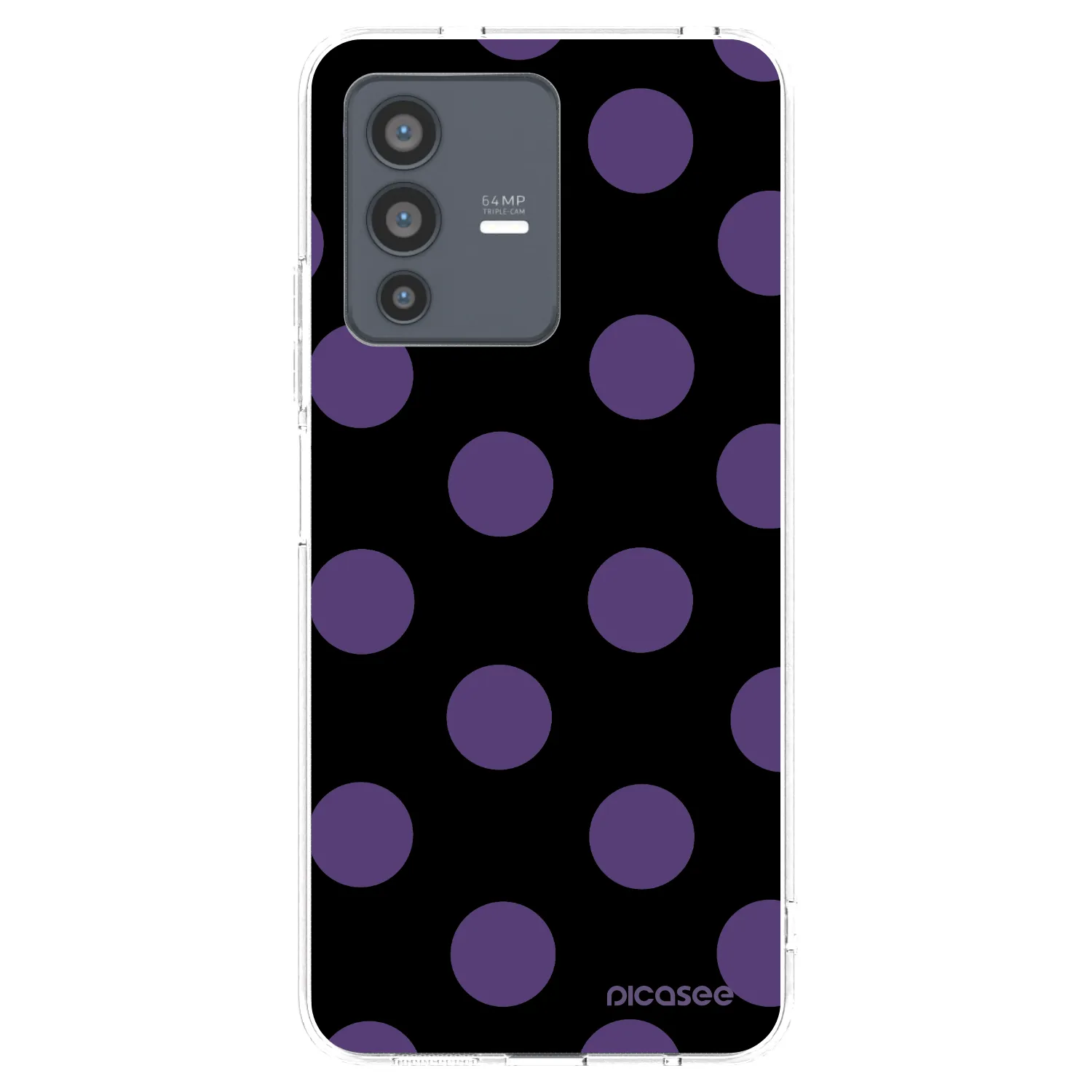 Picasee Vivo V23 5G Hülle - Transparentes Silikon - Big flickers
