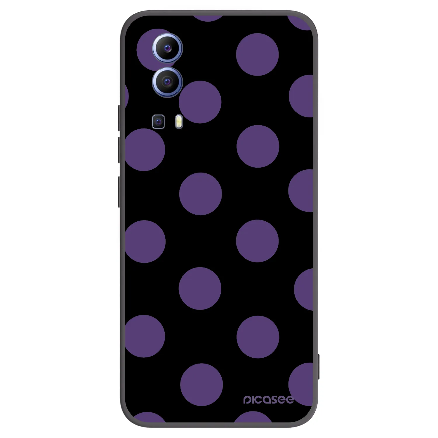 Picasee Vivo Y52 5G Hülle - Schwarzes Silikon - Big flickers