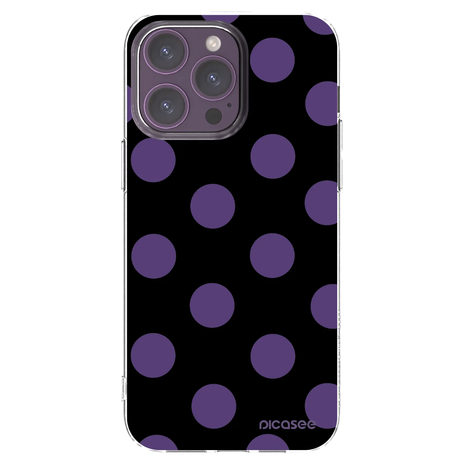 Picasee Apple iPhone 14 Pro Max Hülle - Transparentes Silikon - Big flickers