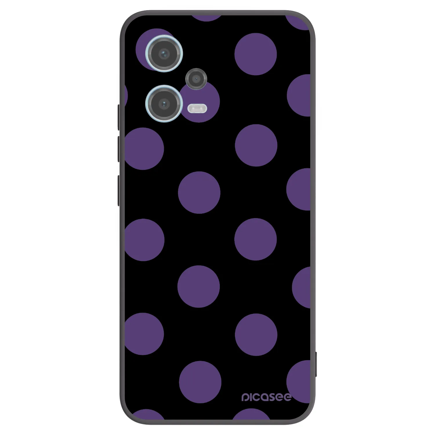 Picasee Xiaomi Redmi Note 12 5G Hülle - Schwarzes Silikon - Big flickers