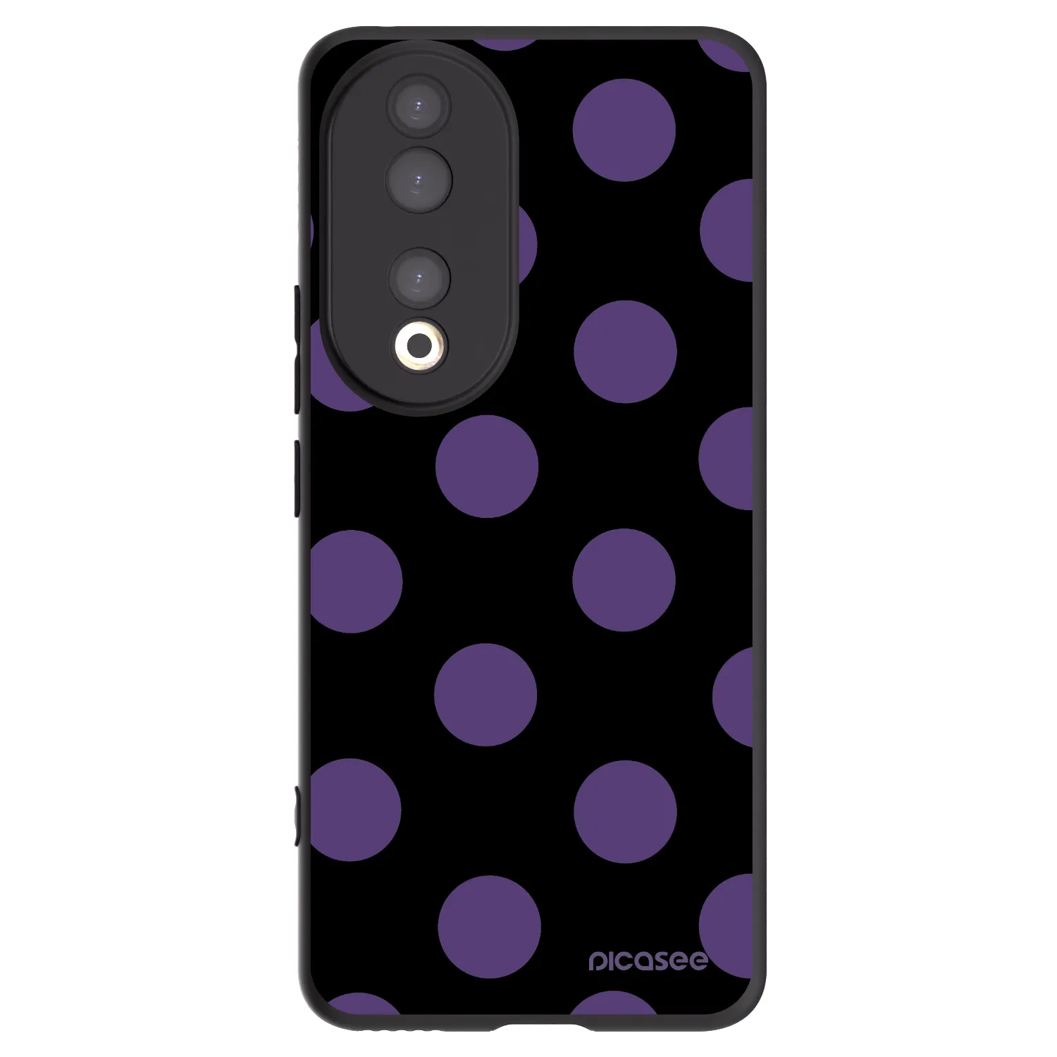 Picasee Honor 90 5G Hülle - Schwarzes Silikon - Big flickers