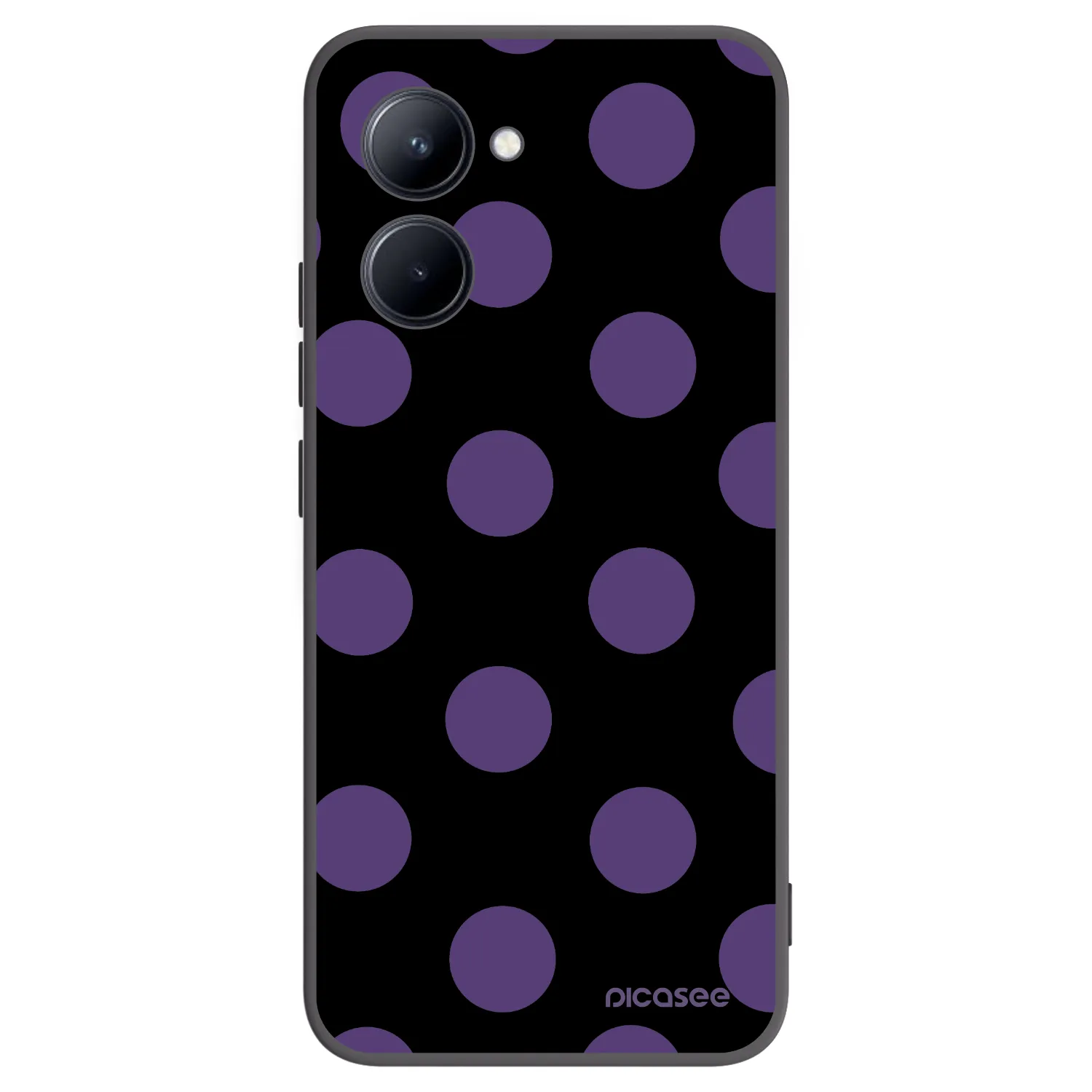 Picasee Realme C33 (2023) Hülle - Schwarzes Silikon - Big flickers
