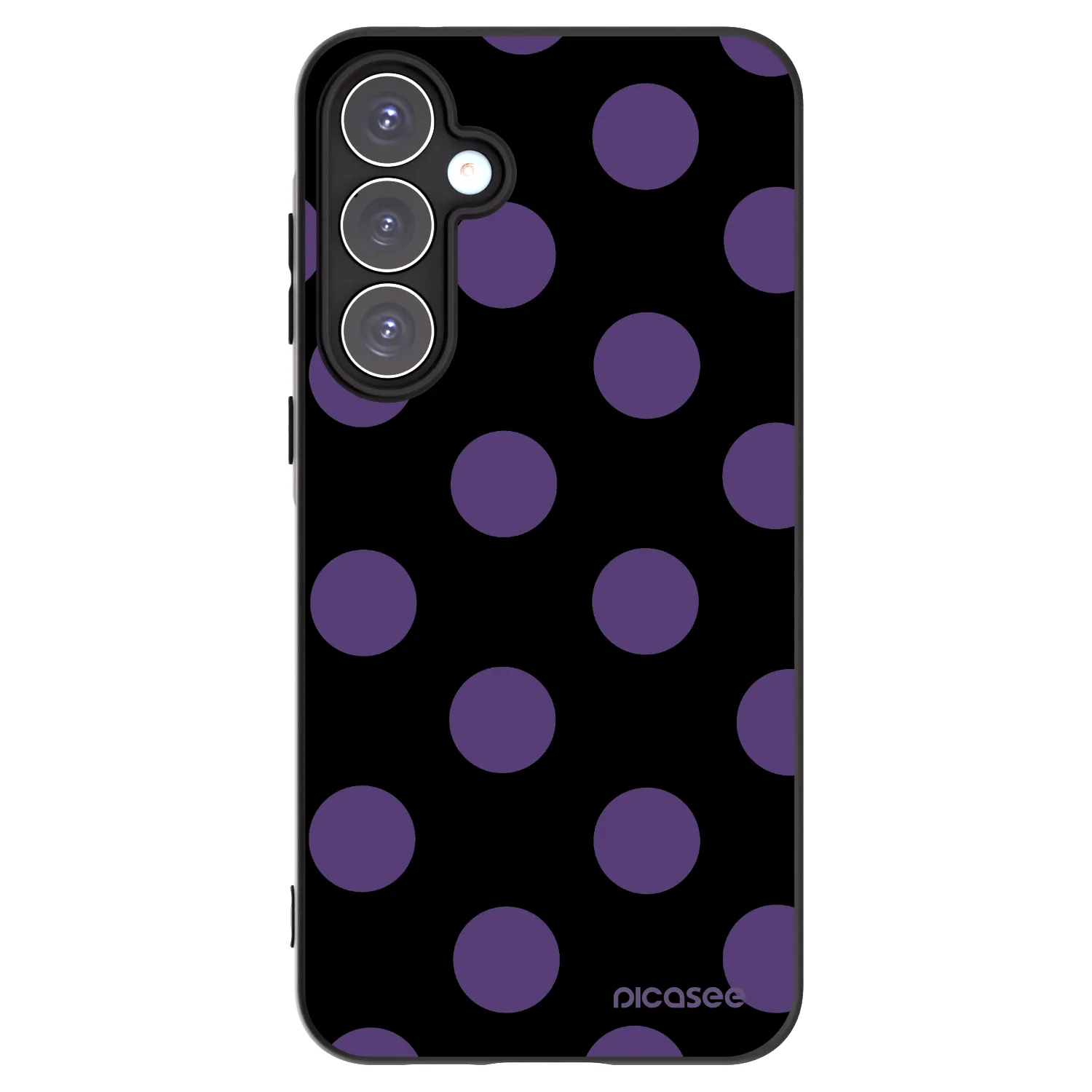 Picasee Samsung Galaxy A55 5G A556B Hülle - Schwarzes Silikon - Big flickers