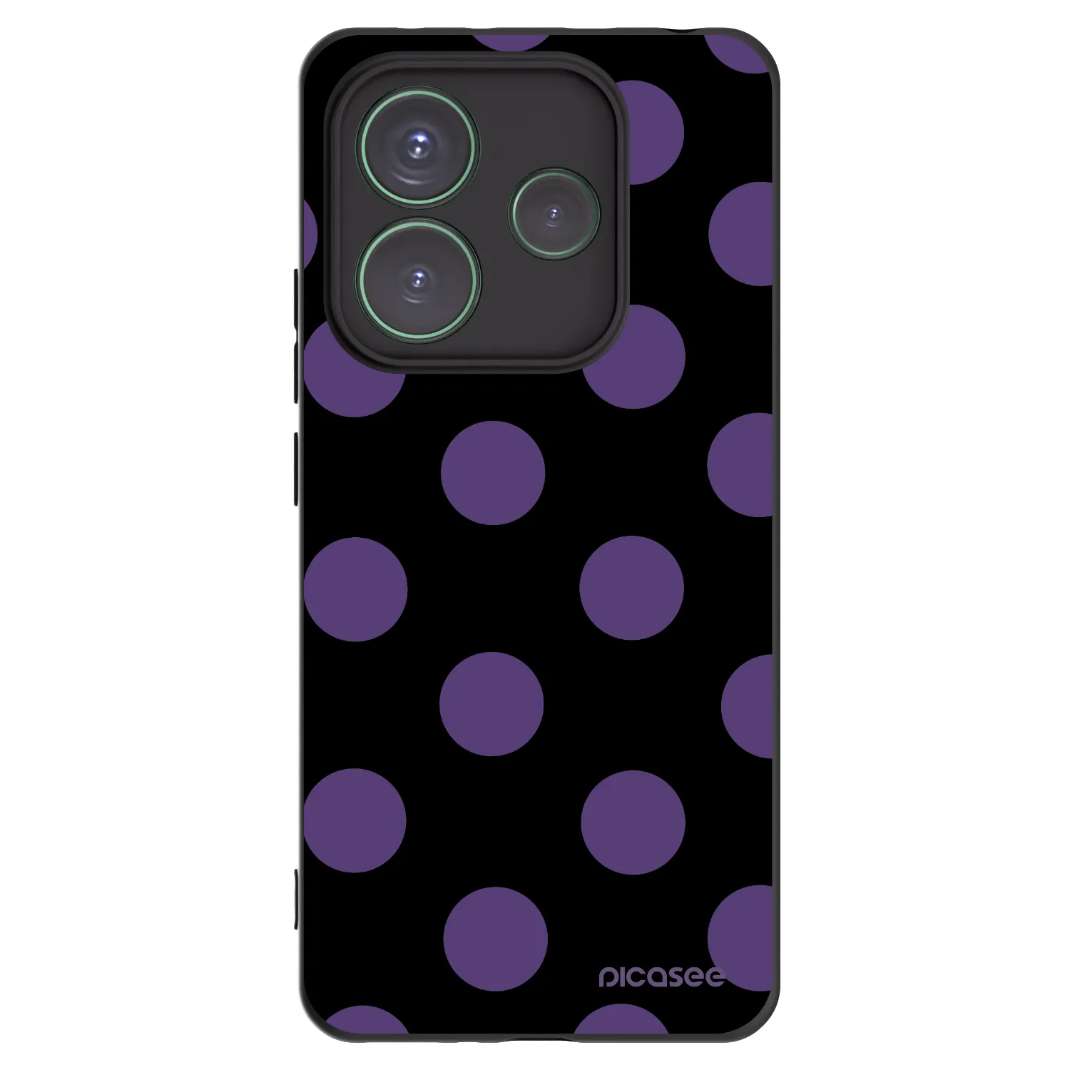 Picasee Xiaomi Redmi Note 14 5G Hülle - Schwarzes Silikon - Big flickers