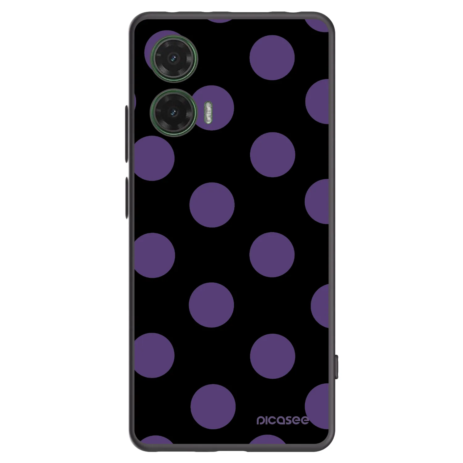 Picasee Motorola Moto G35 5G Hülle - Schwarzes Silikon - Big flickers