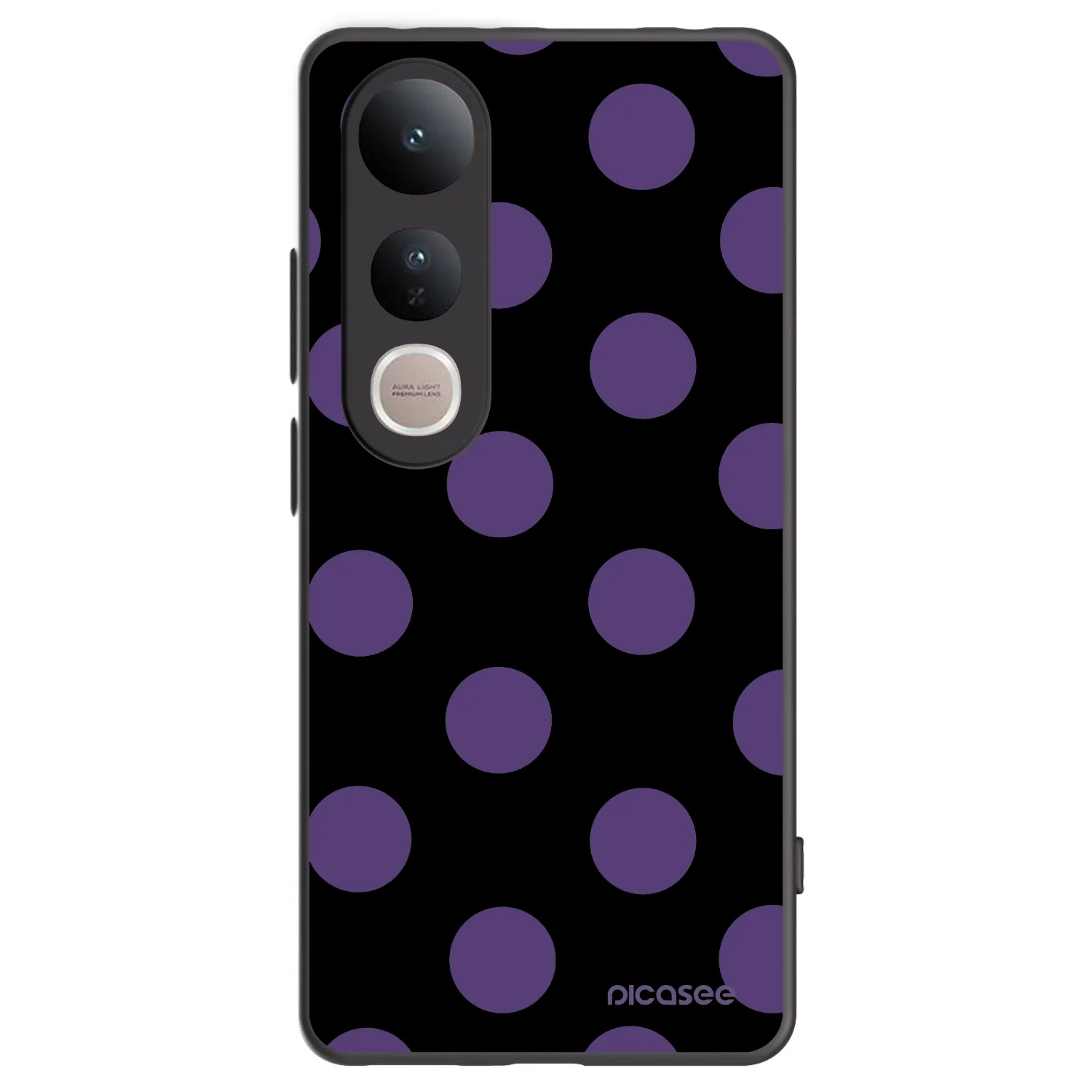 Picasee Vivo V50 Lite 5G Hülle - Schwarzes Silikon - Big flickers