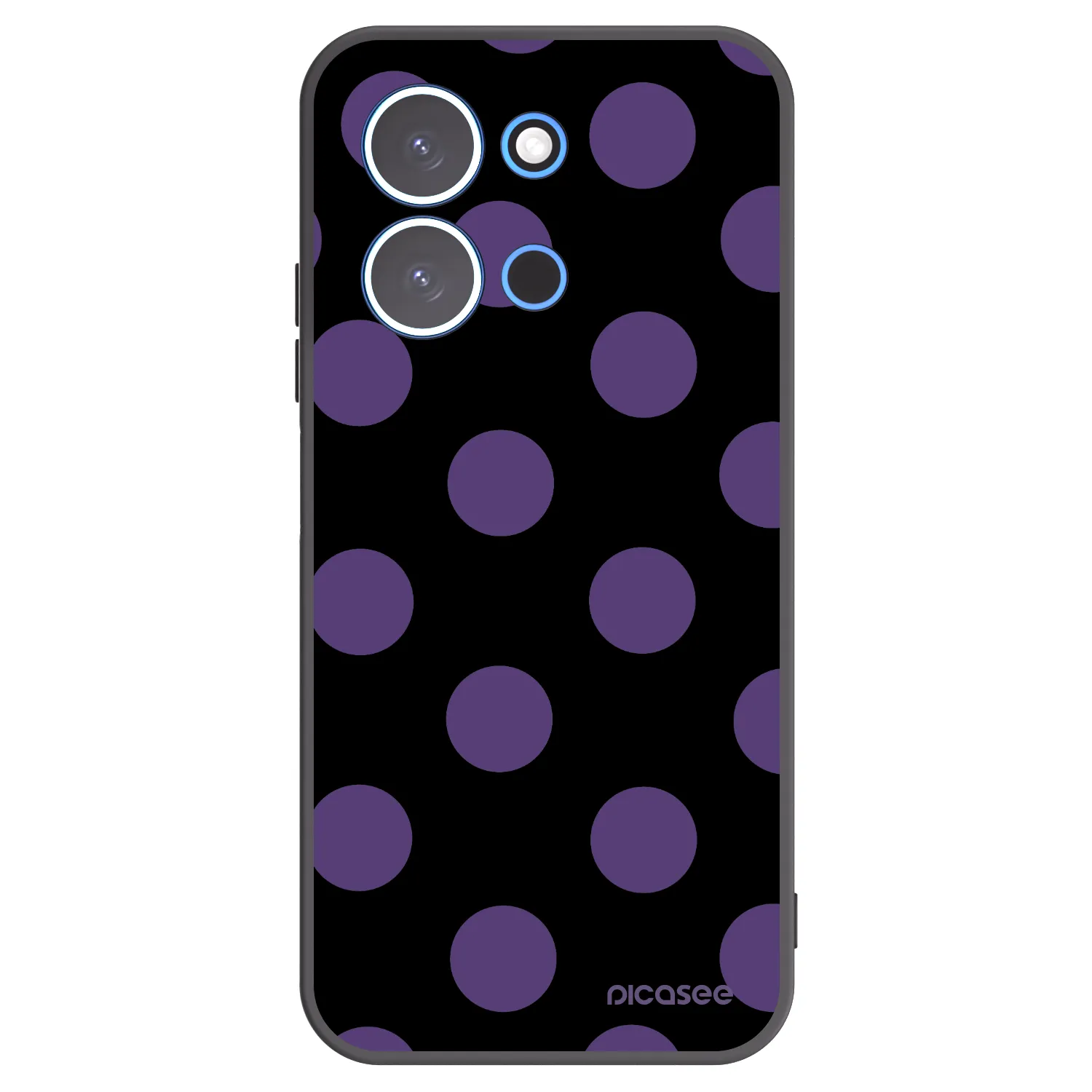 Picasee Xiaomi Redmi 15C 4G Hülle - Schwarzes Silikon - Big flickers