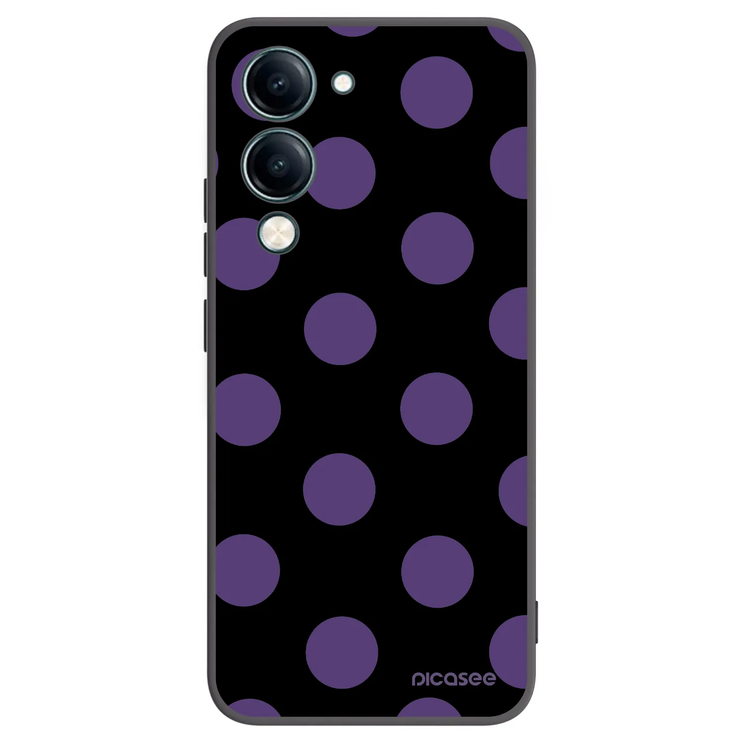 Picasee Vivo Y29s 5G Hülle - Schwarzes Silikon - Big flickers