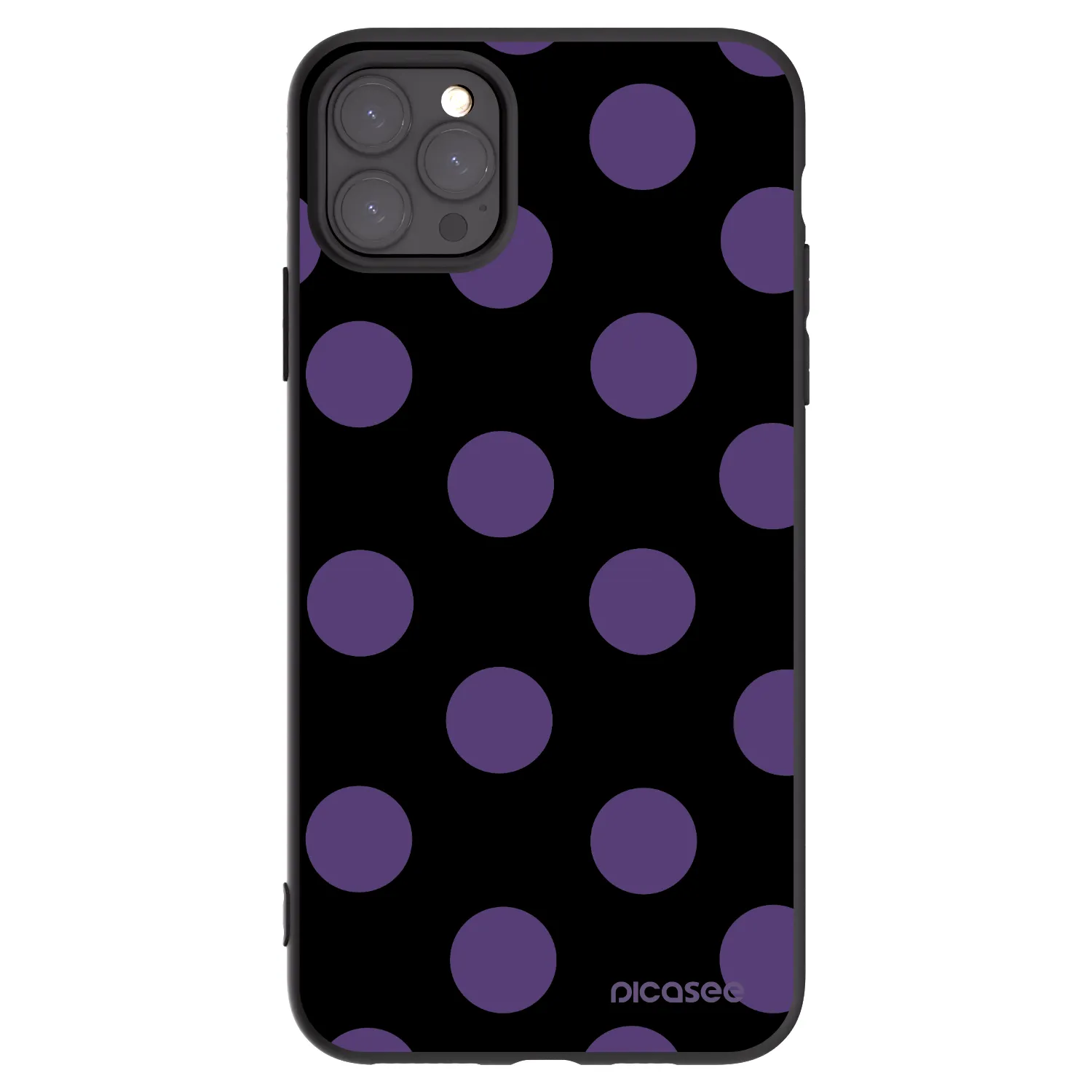 Picasee Apple iPhone 11 Pro Max Hülle - Schwarzes Silikon - Big flickers
