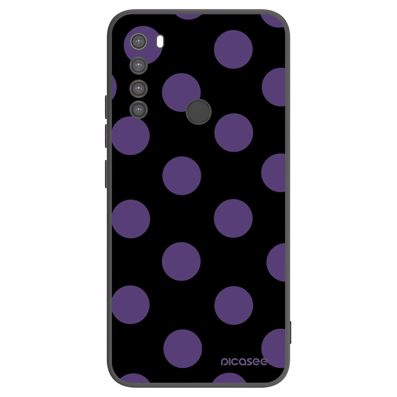 Picasee Xiaomi Redmi Note 8 Hülle - Schwarzes Silikon - Big flickers
