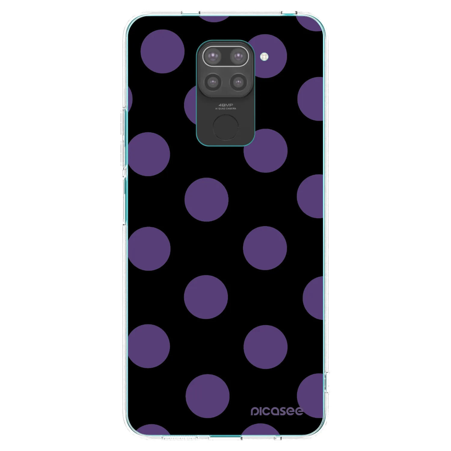 Picasee Xiaomi Redmi Note 9 Hülle - Schwarzes Silikon - Big flickers