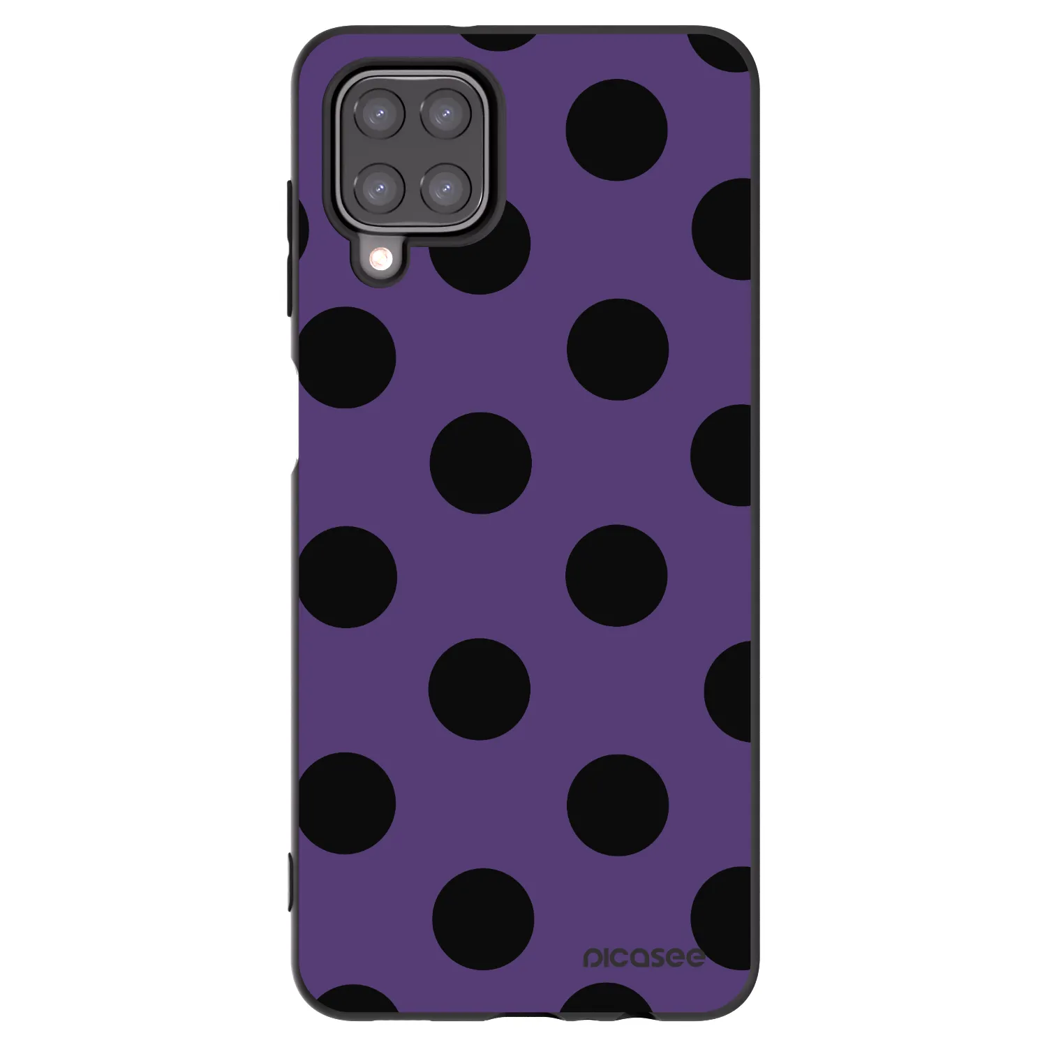 Picasee Samsung Galaxy A12 A125F Hülle - Schwarzes Silikon - Big flickers 2