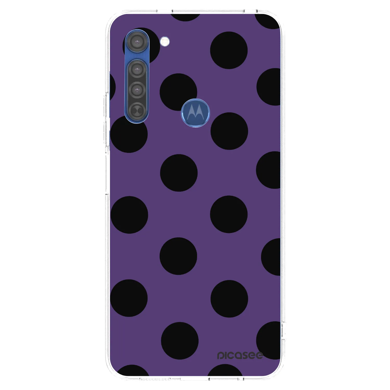 Picasee Motorola Moto G8 Hülle - Transparentes Silikon - Big flickers 2