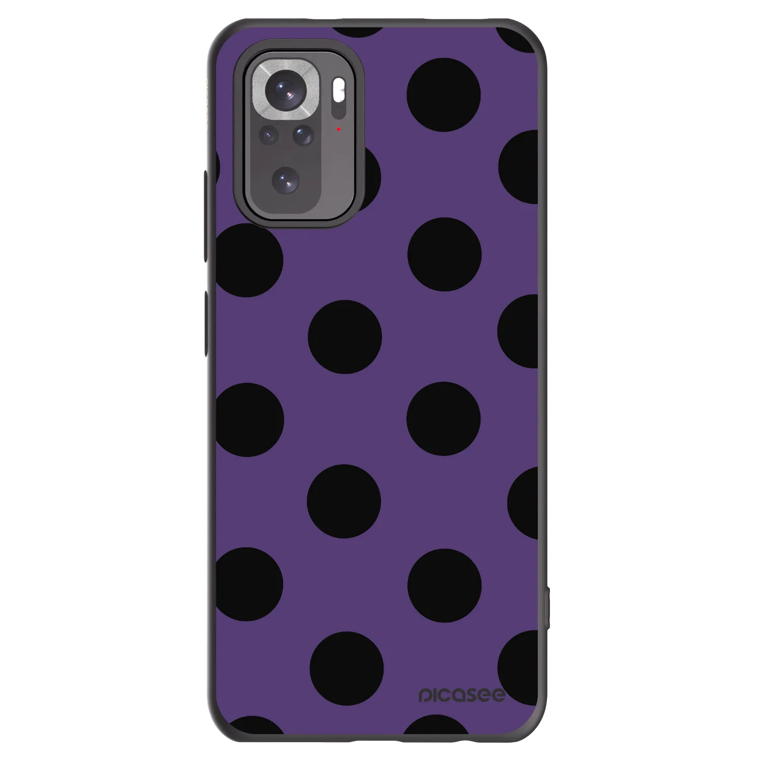 Picasee Xiaomi Redmi Note 10 Hülle - Schwarzes Silikon - Big flickers 2