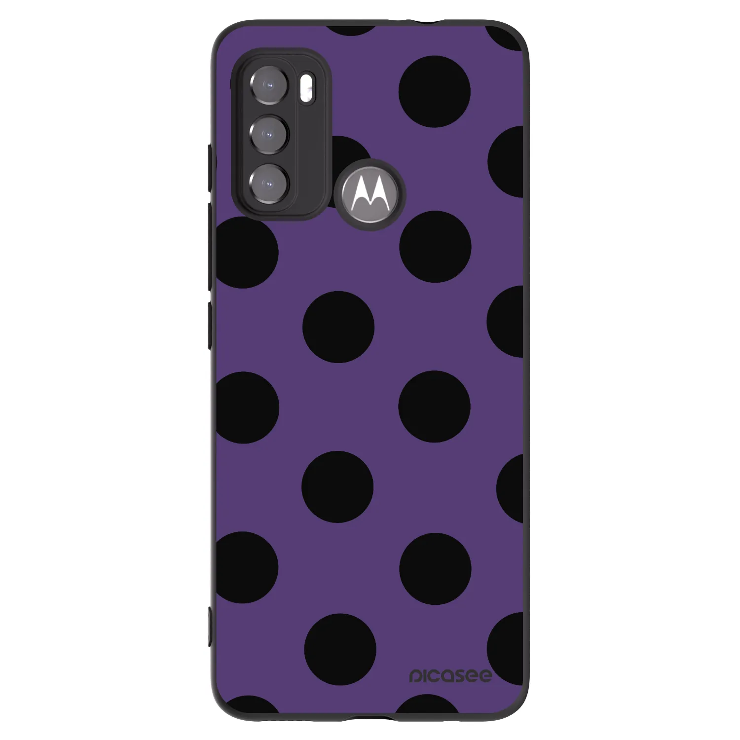 Picasee Motorola Moto G60 Hülle - Schwarzes Silikon - Big flickers 2