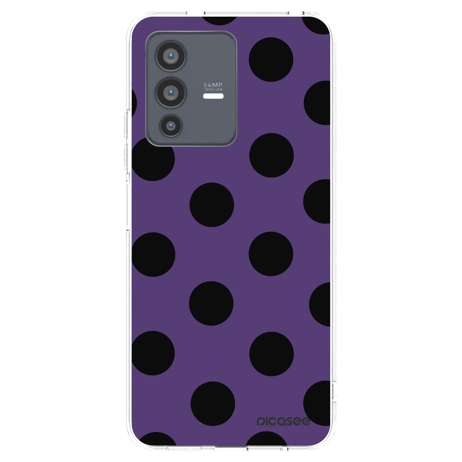 Picasee Vivo V23 5G Hülle - Transparentes Silikon - Big flickers 2