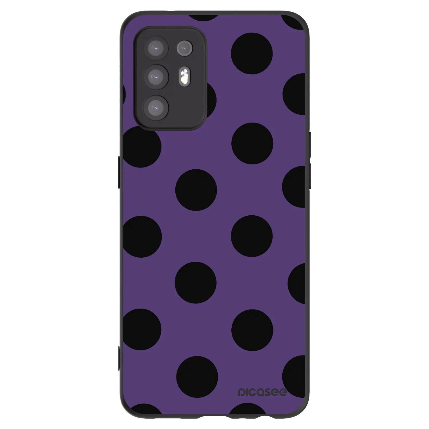 Picasee OPPO A94 5G Hülle - Schwarzes Silikon - Big flickers 2