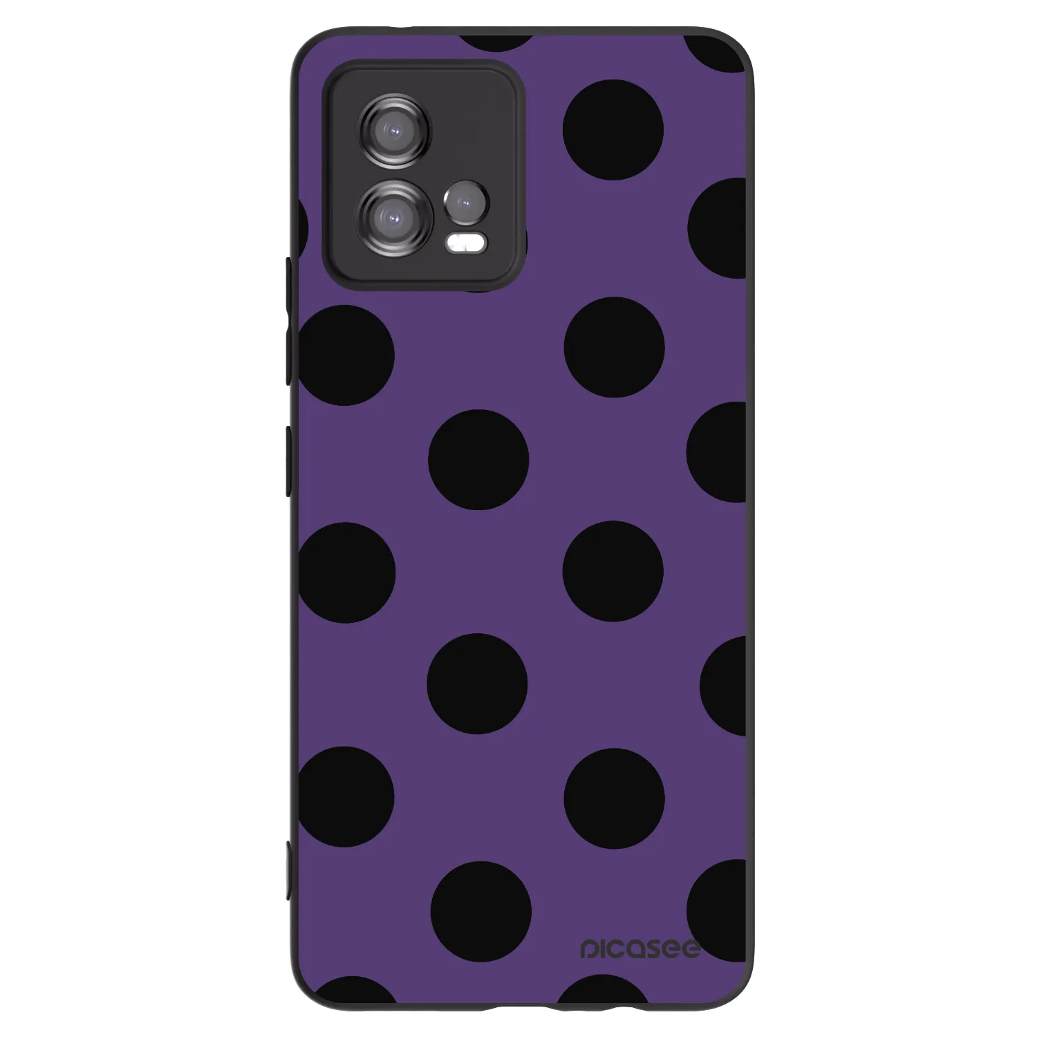 Picasee Motorola Moto G72 Hülle - Schwarzes Silikon - Big flickers 2
