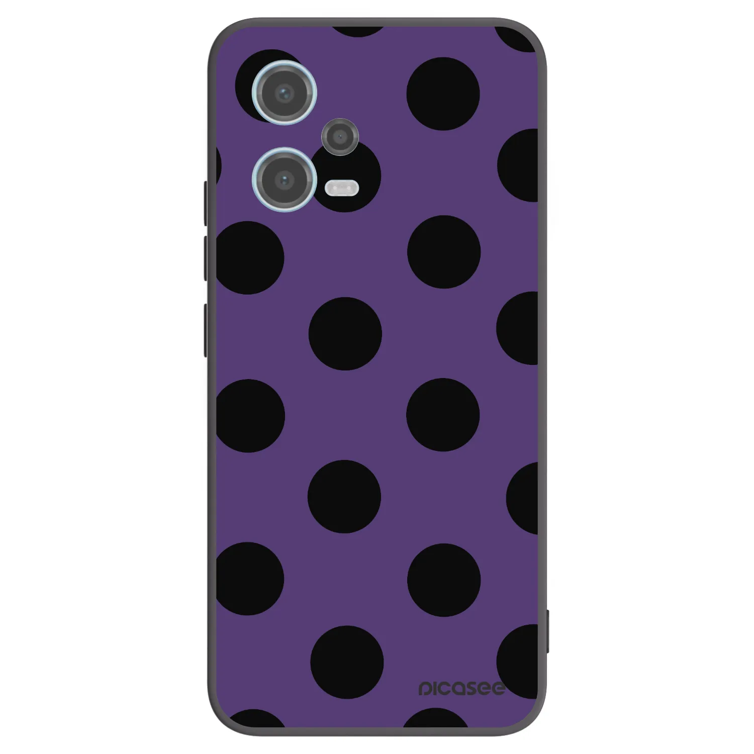Picasee Xiaomi Redmi Note 12 5G Hülle - Schwarzes Silikon - Big flickers 2