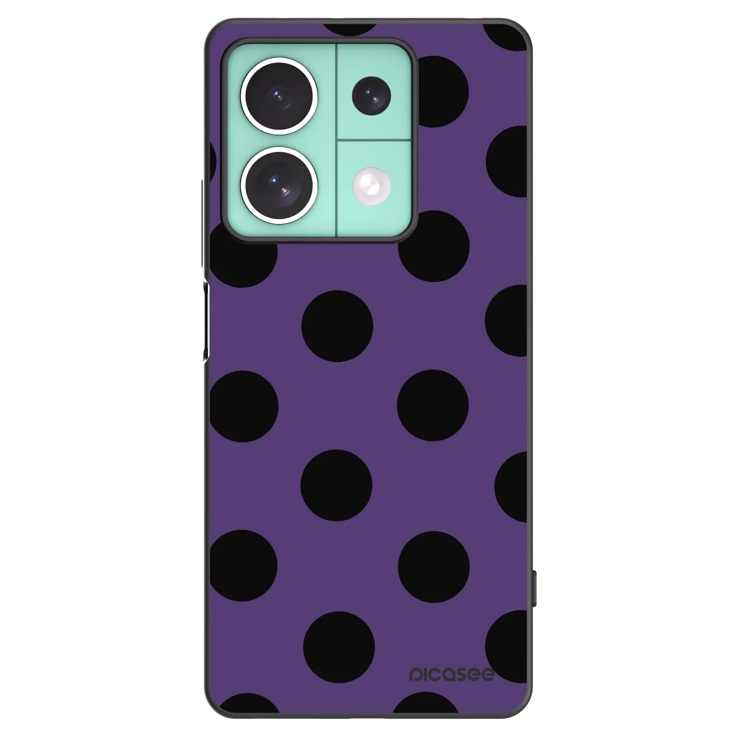 Picasee Xiaomi Redmi Note 13 5G Hülle - Schwarzes Silikon - Big flickers 2