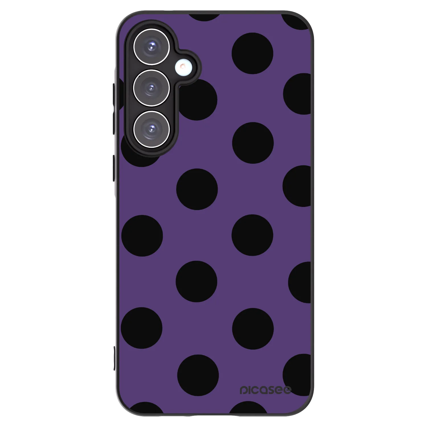 Picasee Samsung Galaxy A55 5G A556B Hülle - Schwarzes Silikon - Big flickers 2