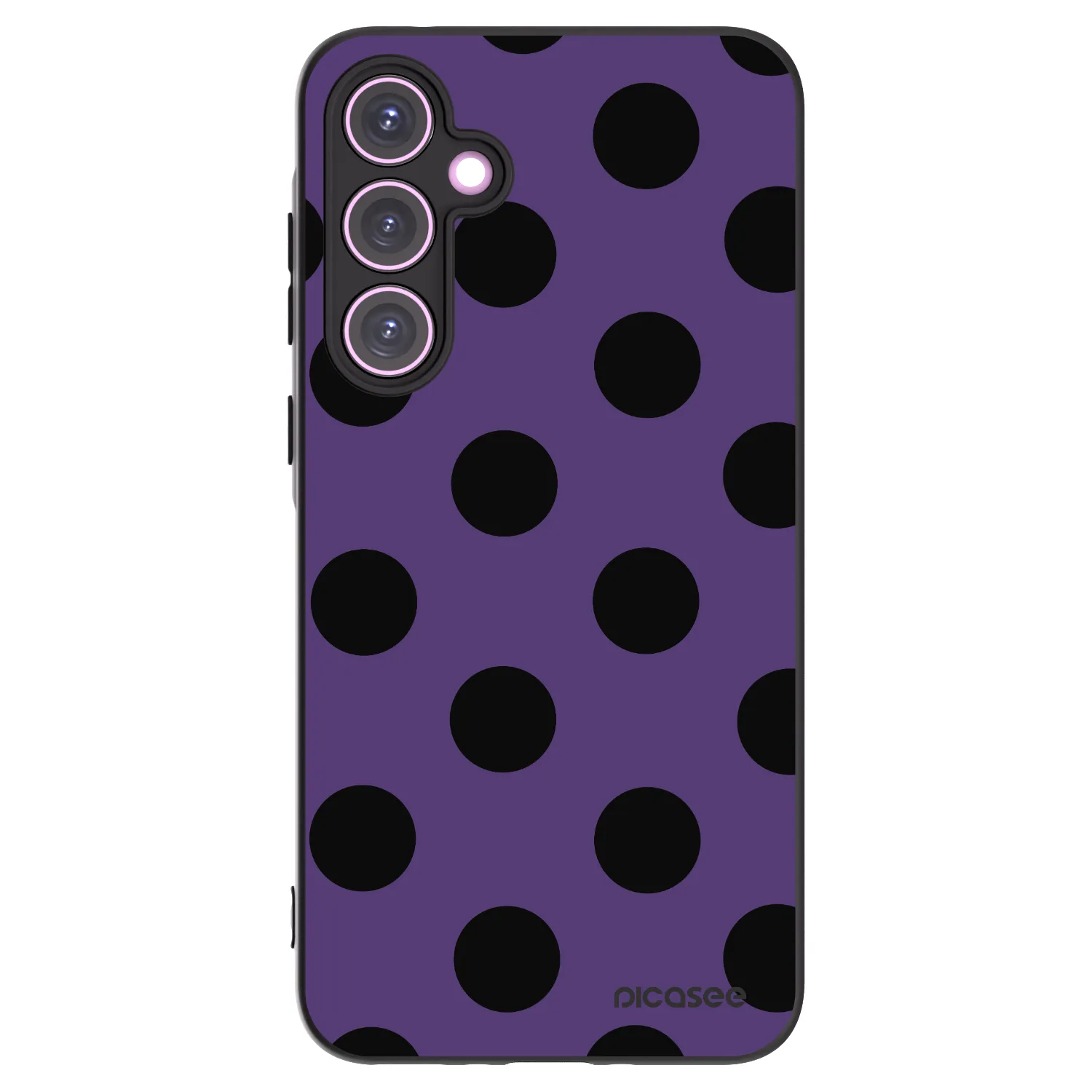 Picasee Samsung Galaxy A35 5G A356B Hülle - Schwarzes Silikon - Big flickers 2