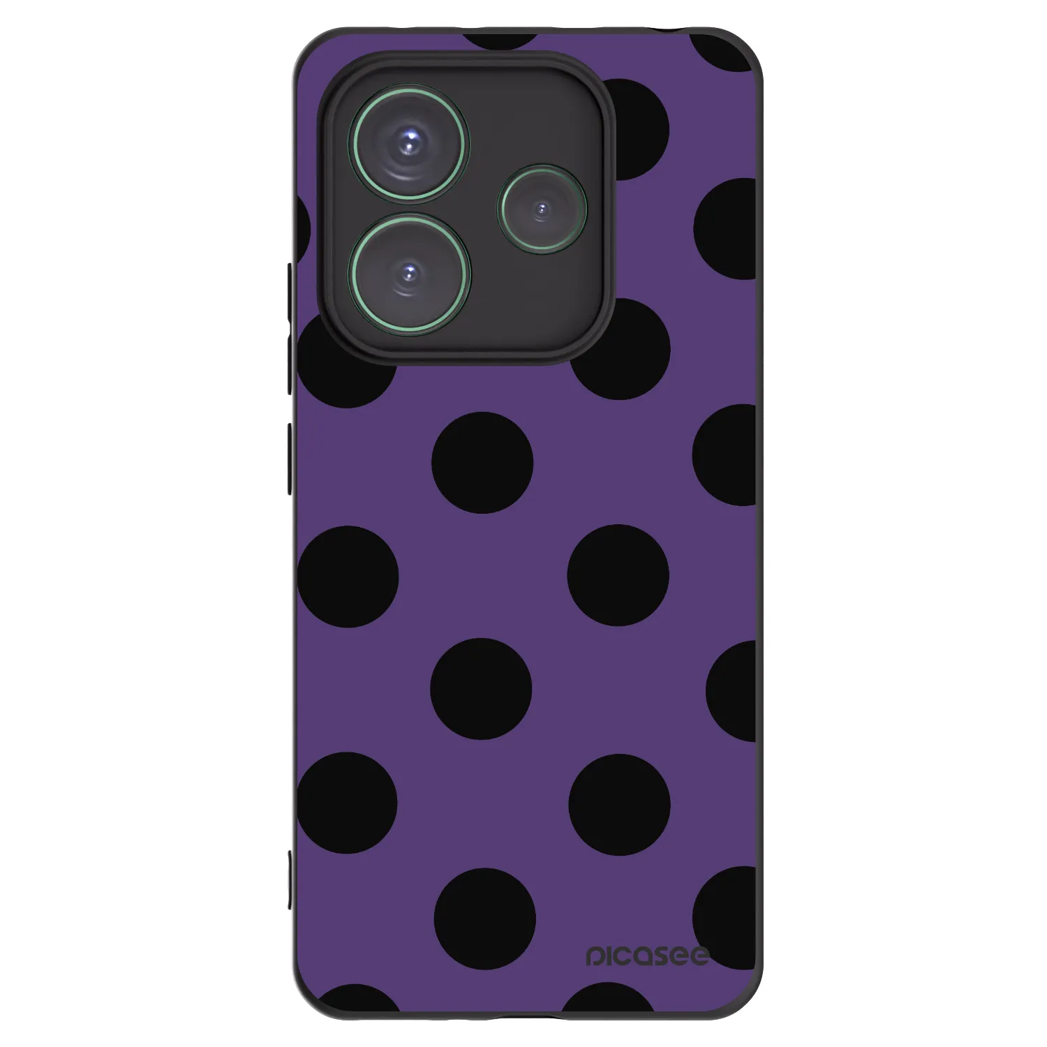 Picasee Xiaomi Redmi Note 14 5G Hülle - Schwarzes Silikon - Big flickers 2