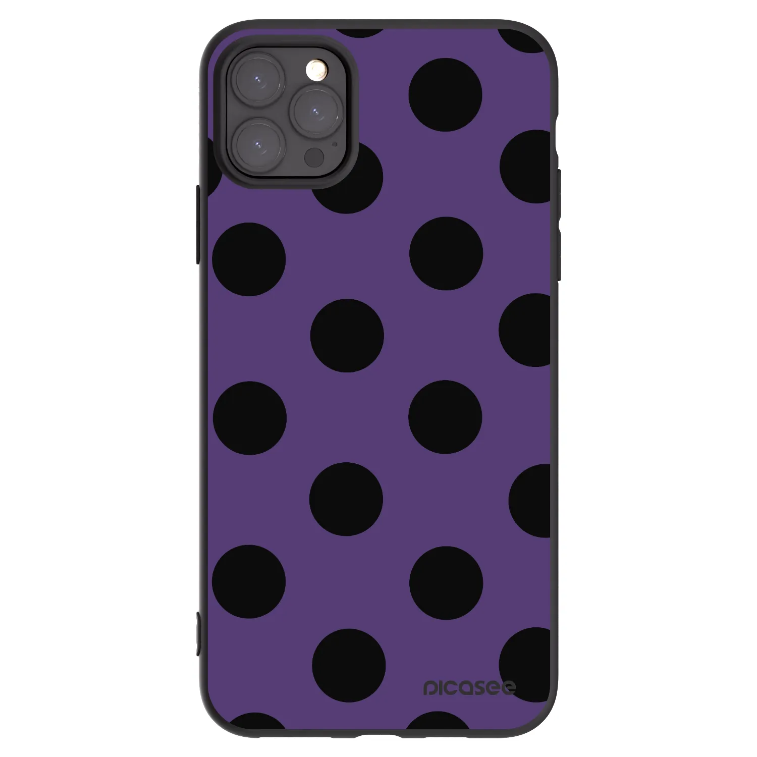 Picasee Apple iPhone 11 Pro Max Hülle - Schwarzes Silikon - Big flickers 2