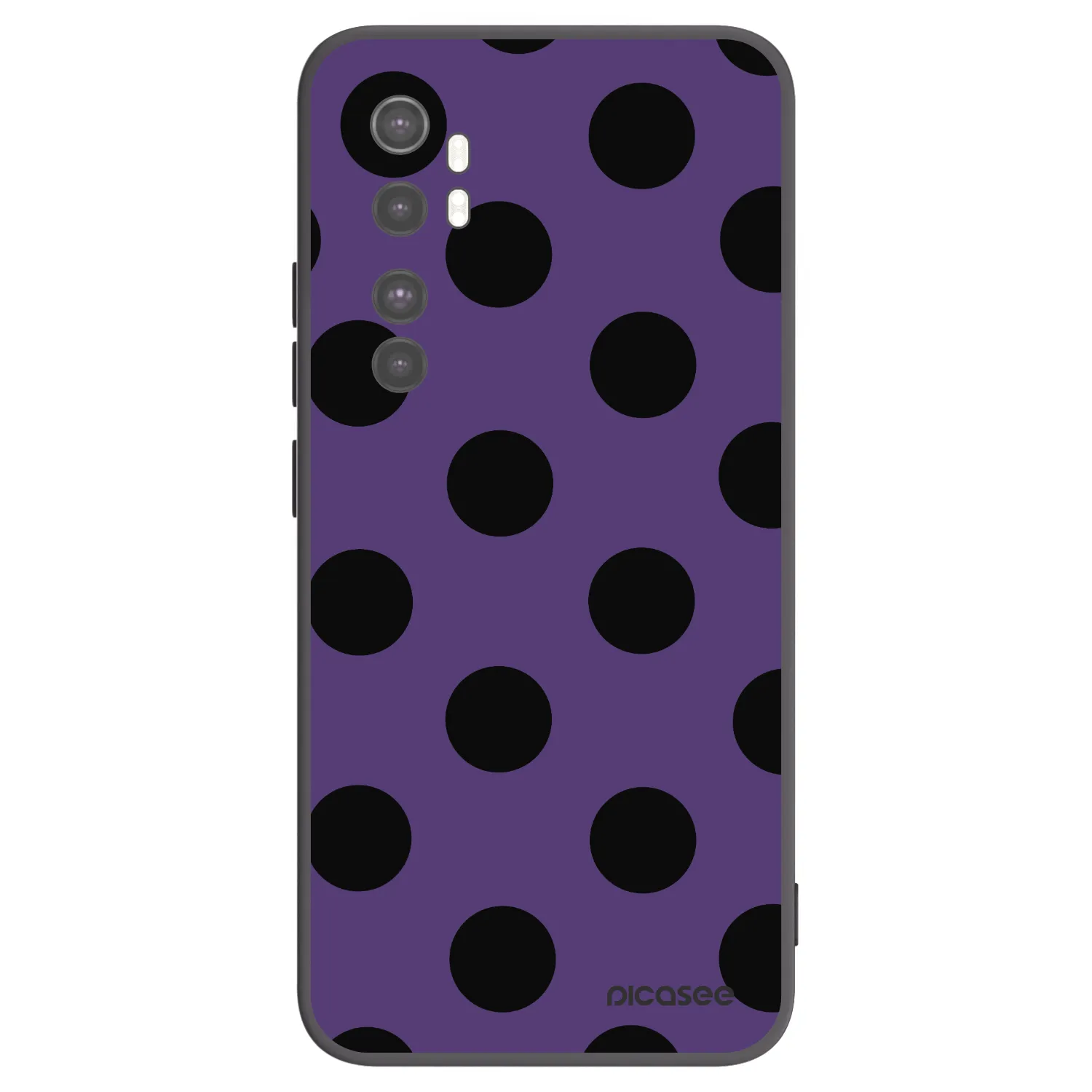 Picasee Xiaomi Mi Note 10 Lite Hülle - Schwarzes Silikon - Big flickers 2