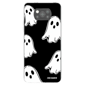 Picasee Xiaomi Poco X3 Pro Hülle - Schwarzes Silikon - Black ghosts
