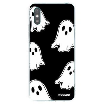 Picasee Xiaomi Redmi 9AT Hülle - Transparentes Silikon - Black ghosts
