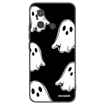 Picasee Xiaomi Redmi 12C Hülle - Schwarzes Silikon - Black ghosts