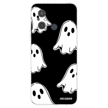 Picasee Xiaomi Redmi 12C Hülle - Transparentes Silikon - Black ghosts