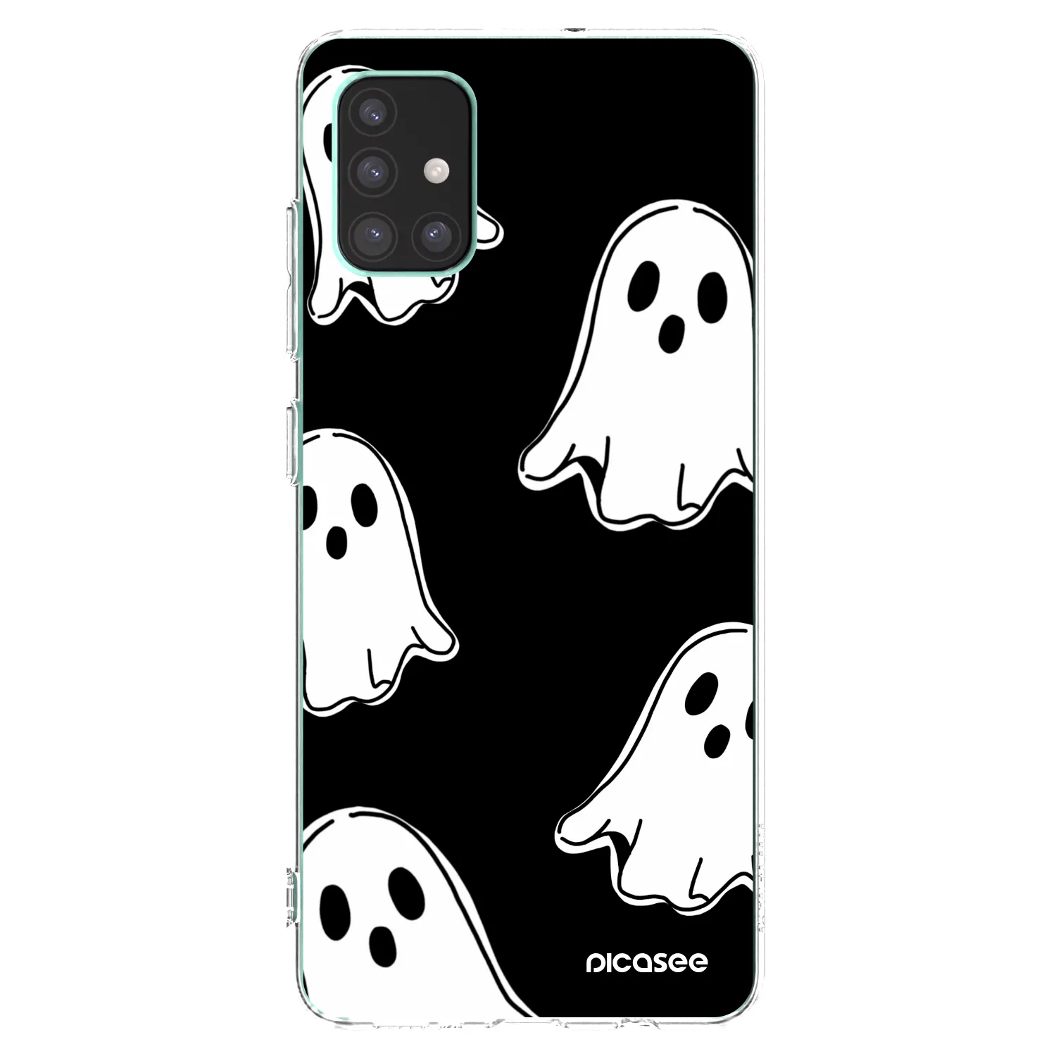 Picasee Samsung Galaxy M51 M515F Hülle - Transparentes Silikon - Black ghosts