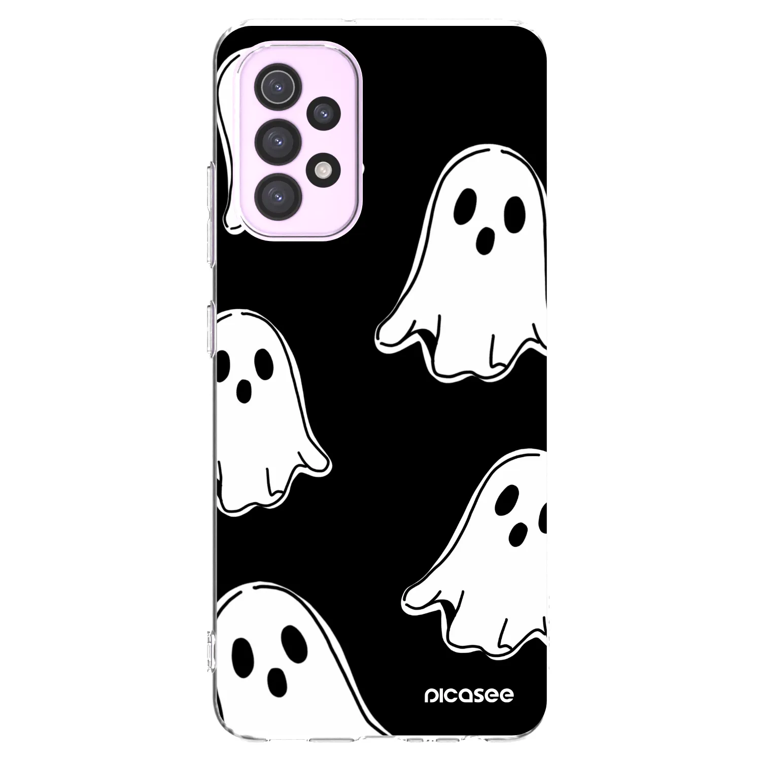 Picasee Samsung Galaxy A32 5G A326B Hülle - Transparentes Silikon - Black ghosts
