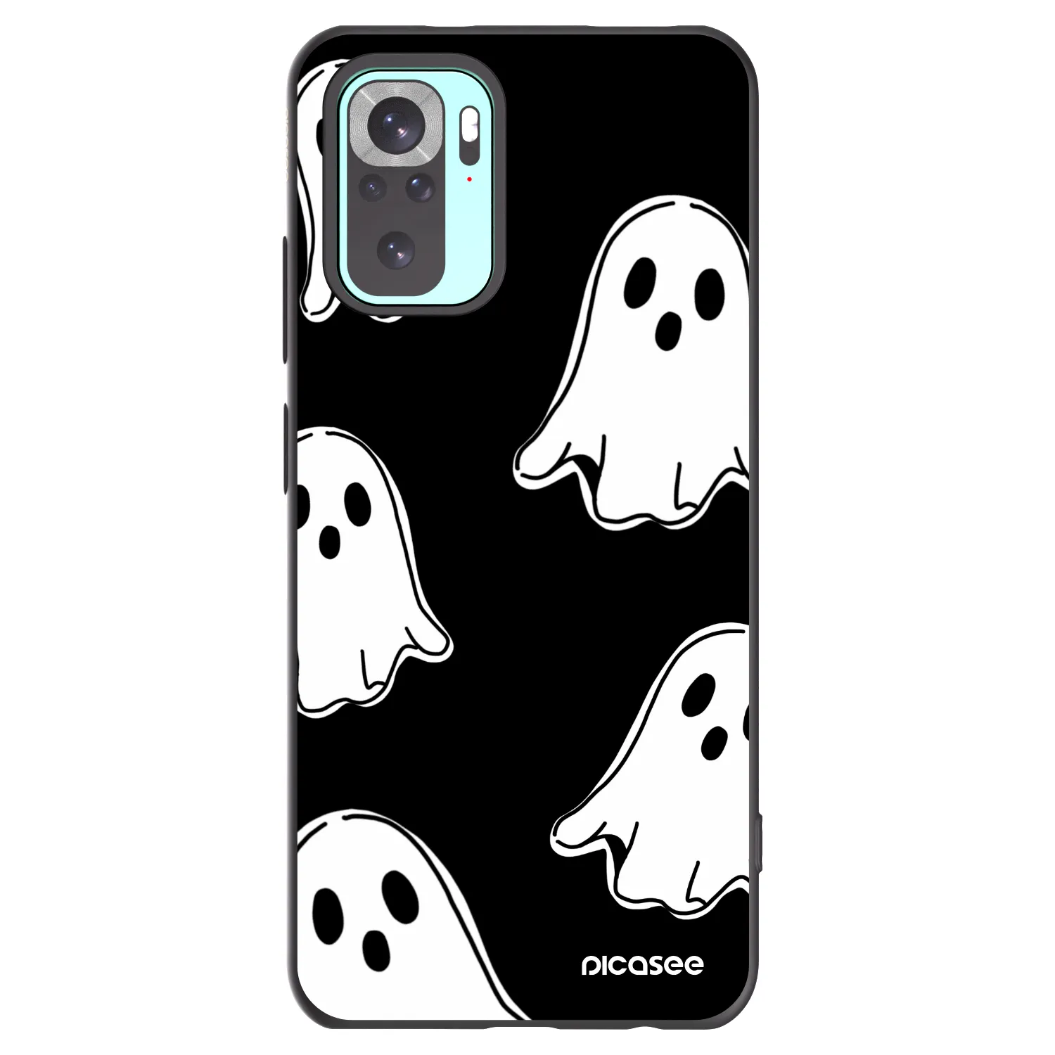 Picasee Xiaomi Redmi Note 10 Pro Hülle - Schwarzes Silikon - Black ghosts