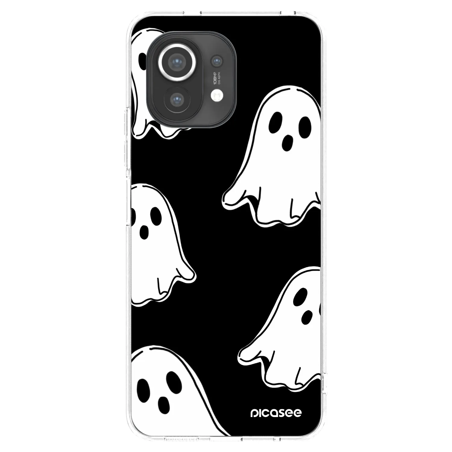 Picasee Xiaomi Mi 11 Hülle - Transparentes Silikon - Black ghosts