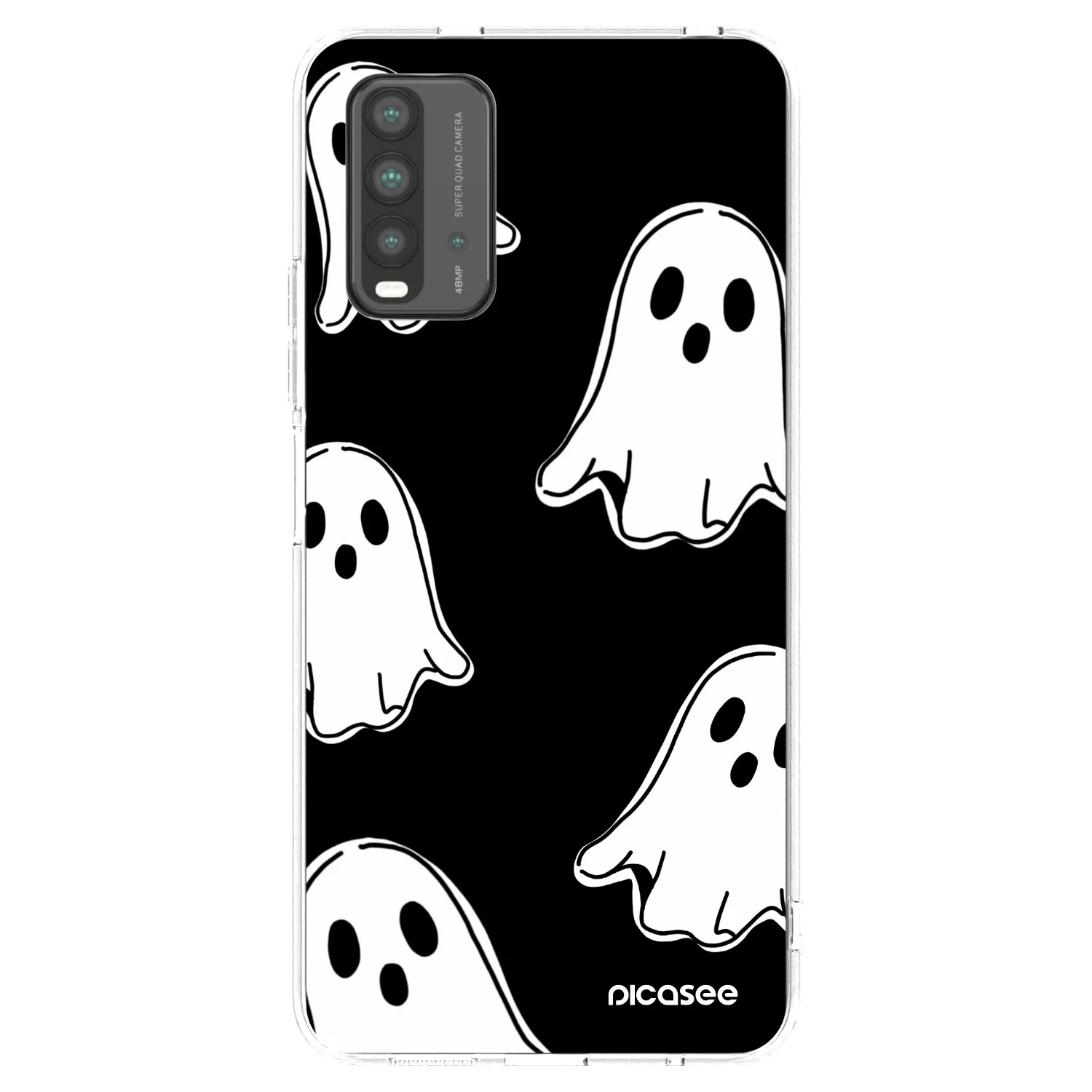 Picasee Xiaomi Redmi 9T Hülle - Schwarzes Silikon - Black ghosts