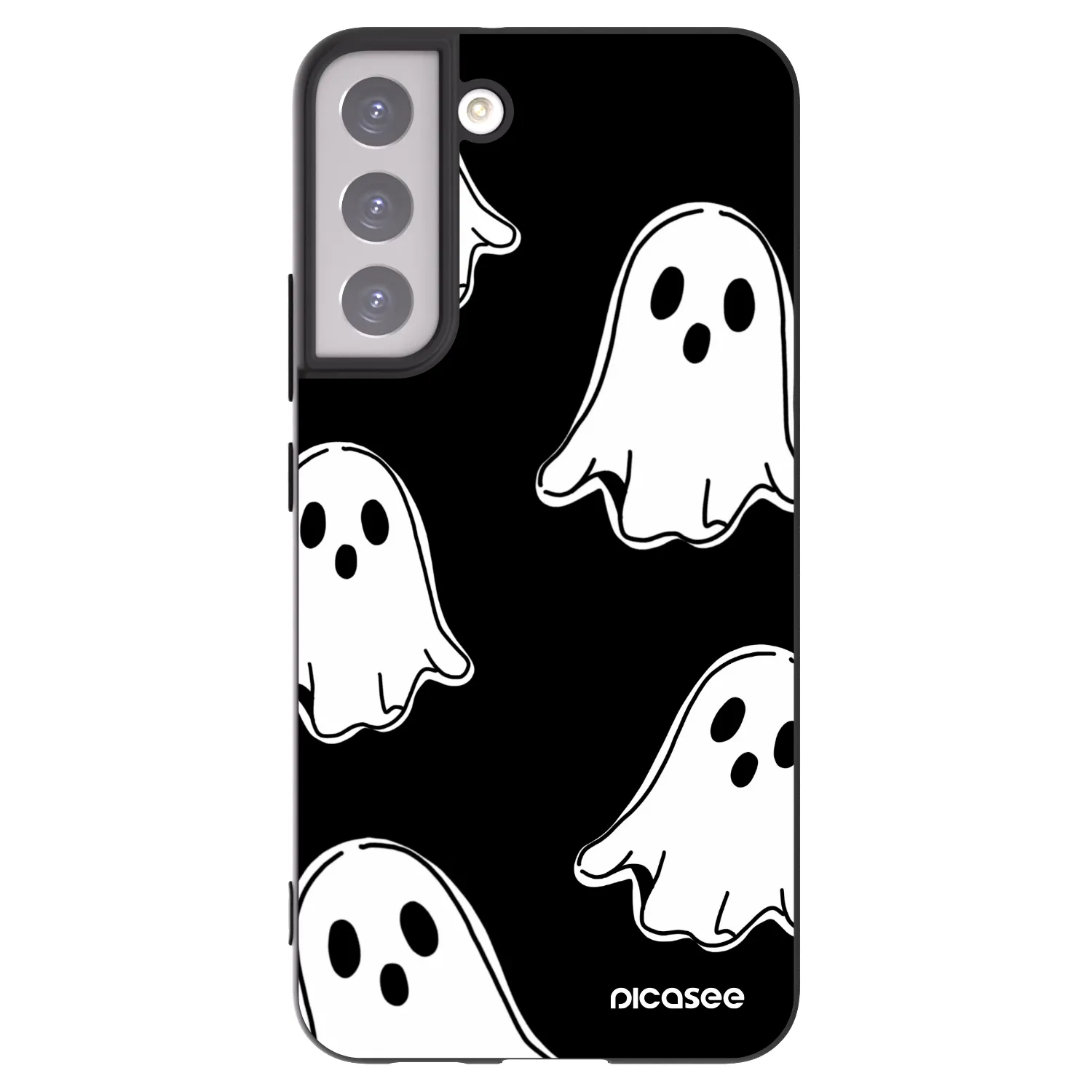 Picasee Samsung Galaxy S22+ 5G Hülle - Schwarzes Silikon - Black ghosts