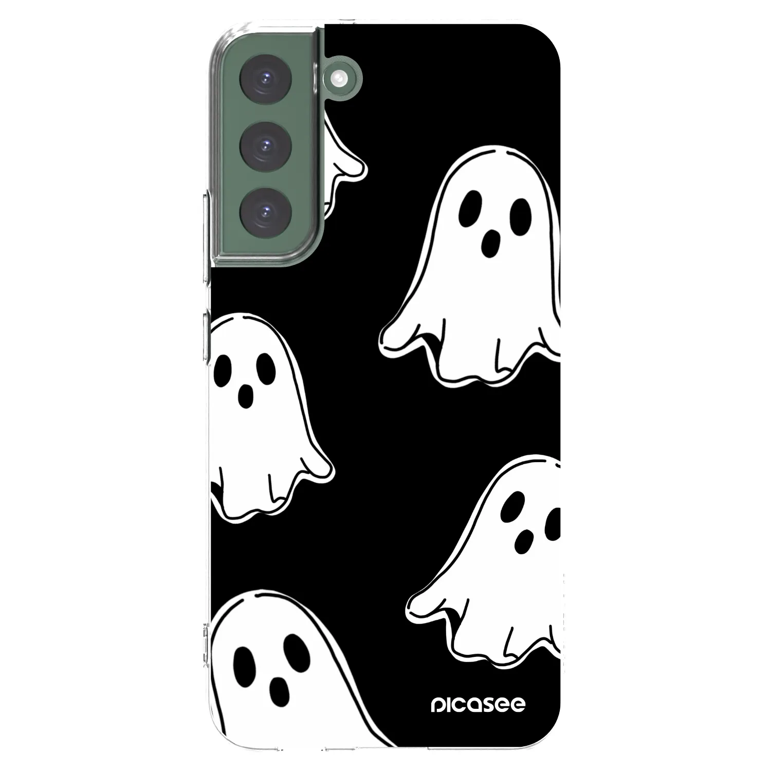 Picasee Samsung Galaxy S22+ 5G Hülle - Transparentes Silikon - Black ghosts
