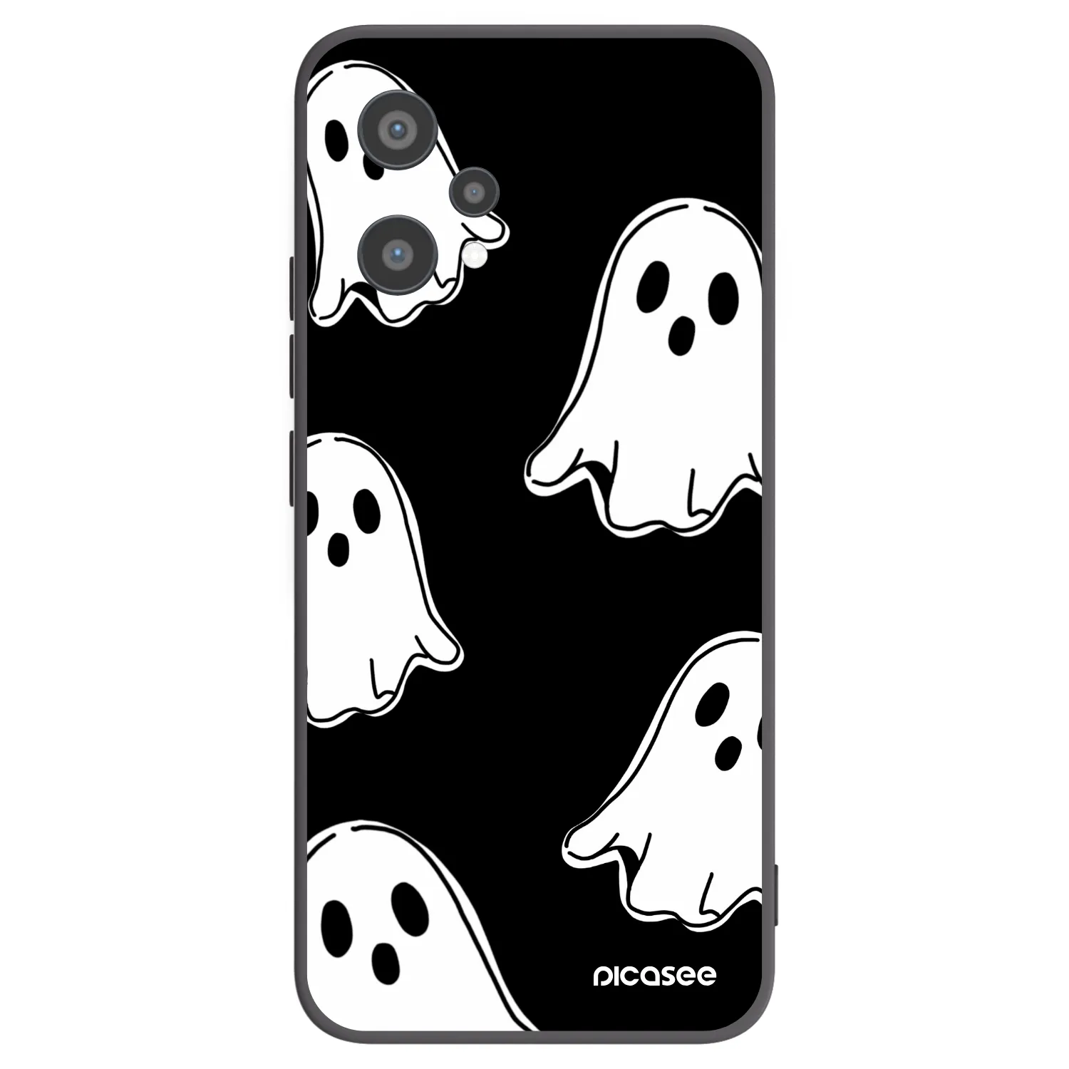 Picasee Realme 9 Pro 5G Hülle - Schwarzes Silikon - Black ghosts