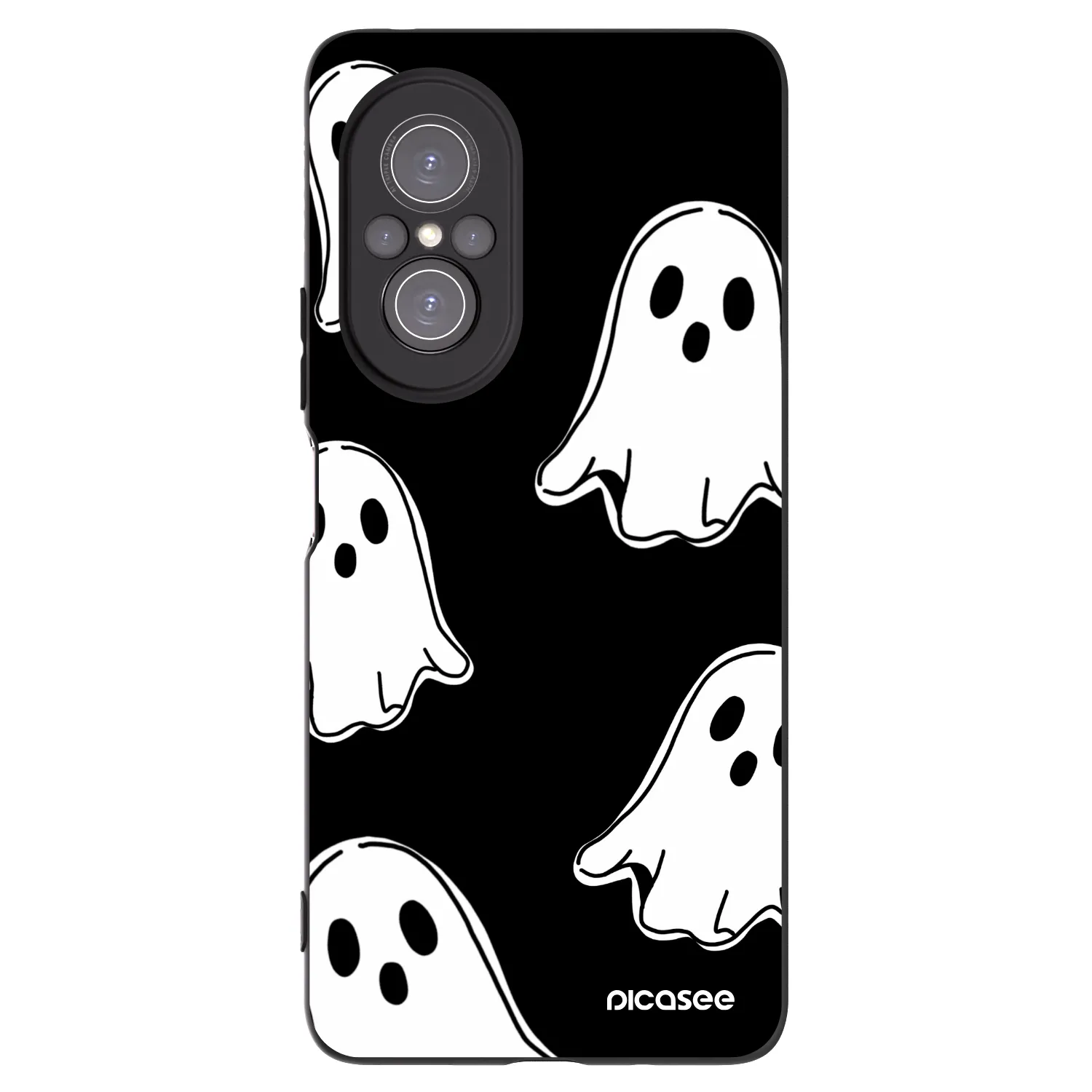 Picasee Huawei Nova 9 SE Hülle - Schwarzes Silikon - Black ghosts