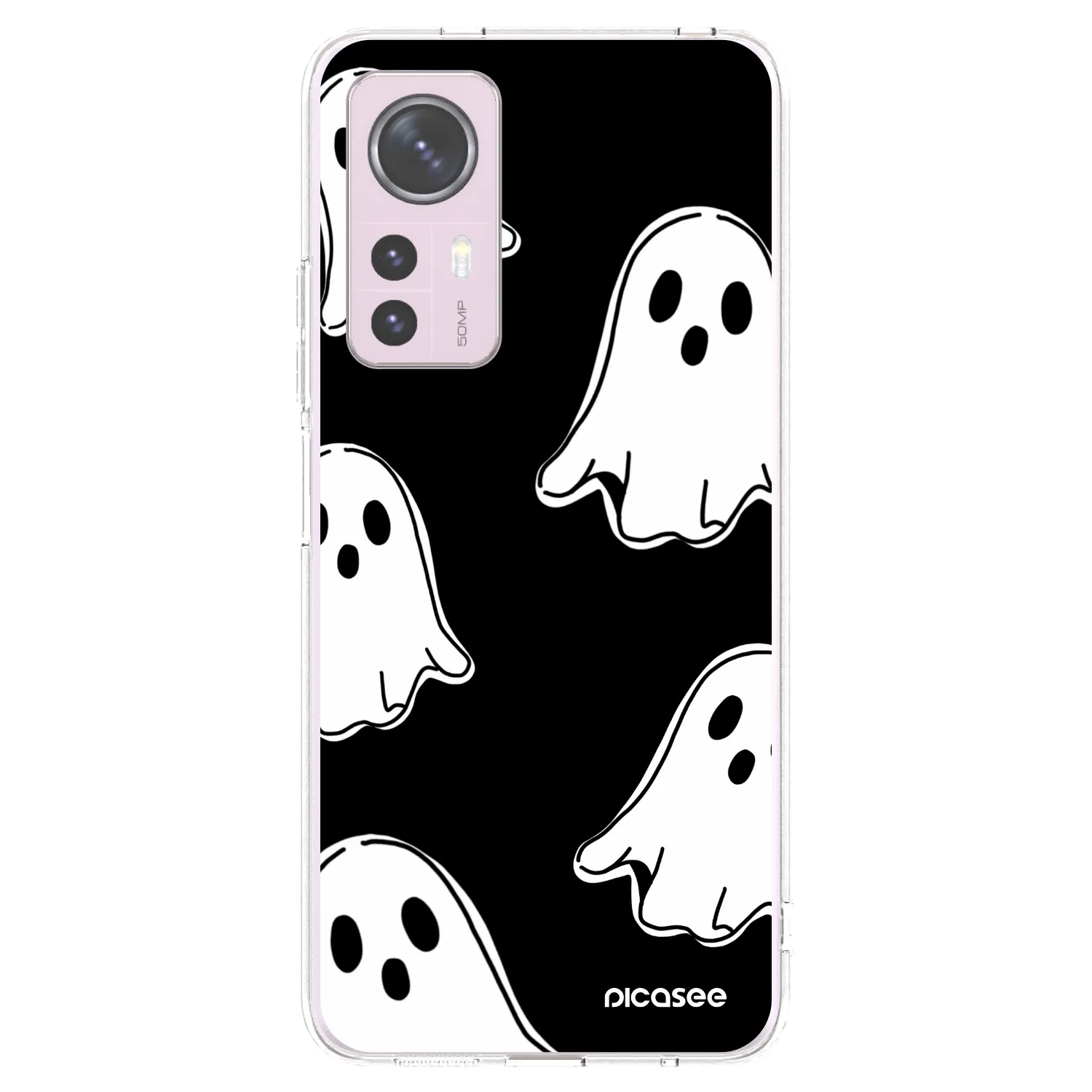 Picasee Xiaomi 12 Hülle - Transparentes Silikon - Black ghosts